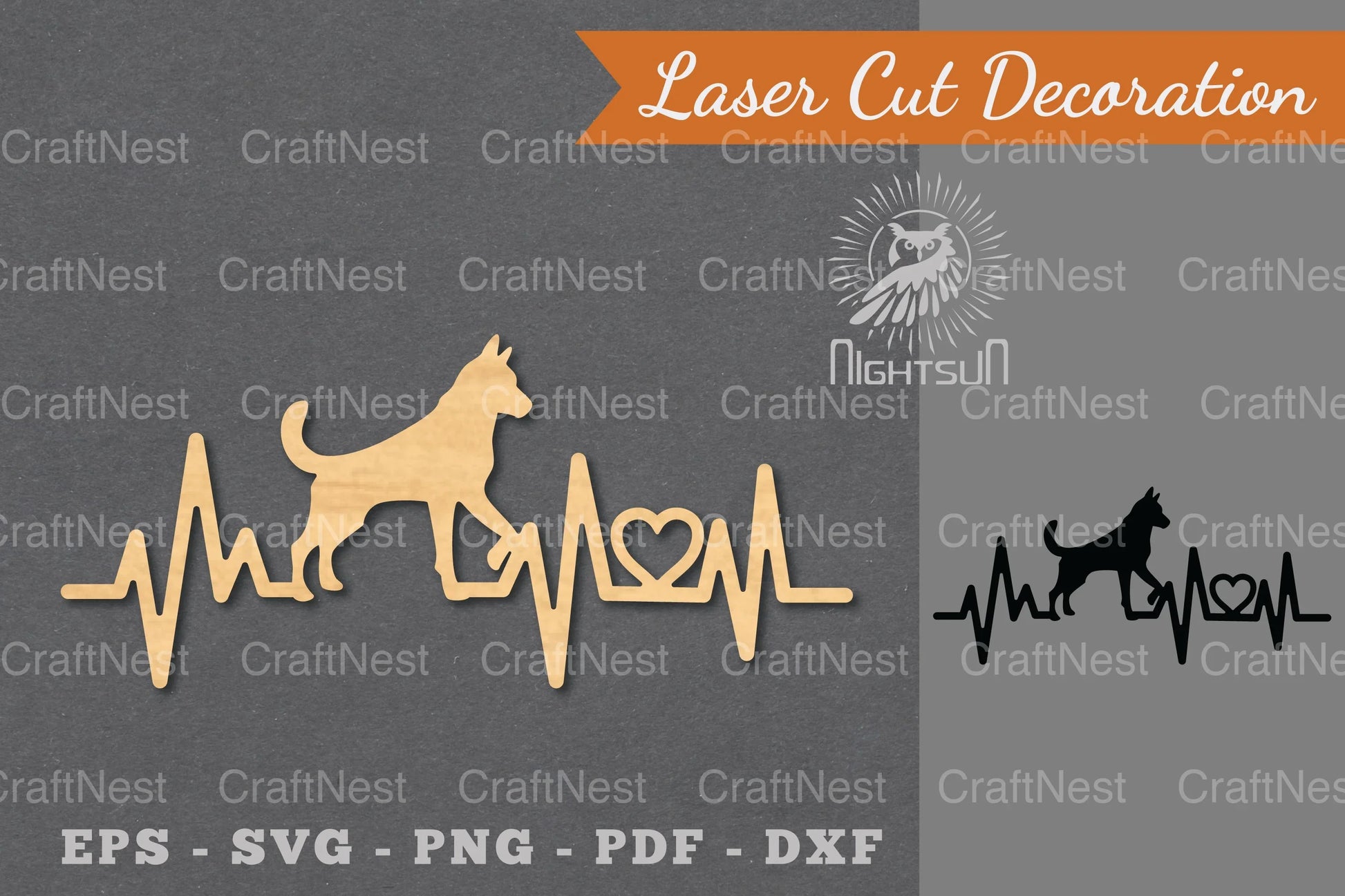 Dog Heartbeat Laser Cut Decoration Clipart Bundle - CraftNest - Digital Crafting and Art