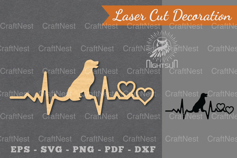 Dog Heartbeat Laser Cut Decoration Clipart Bundle - CraftNest - Digital Crafting and Art