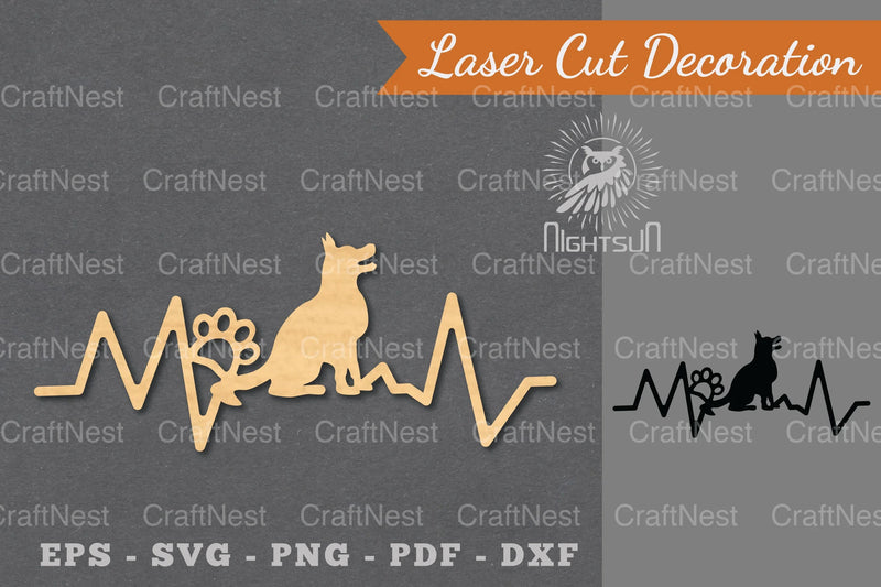 Dog Heartbeat Laser Cut Decoration Clipart Bundle - CraftNest - Digital Crafting and Art