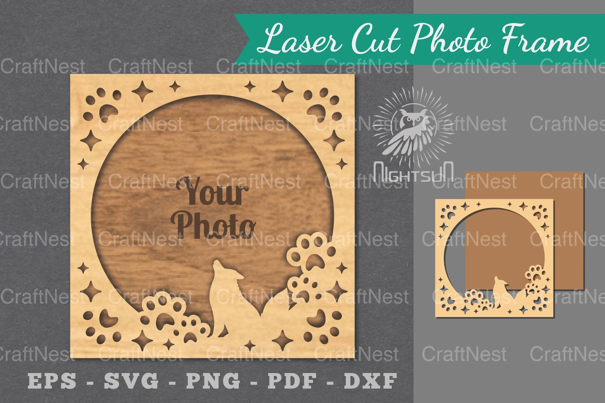 Dog Laser Cut Photo Frame Clipart Bundle - CraftNest - Digital Crafting and Art