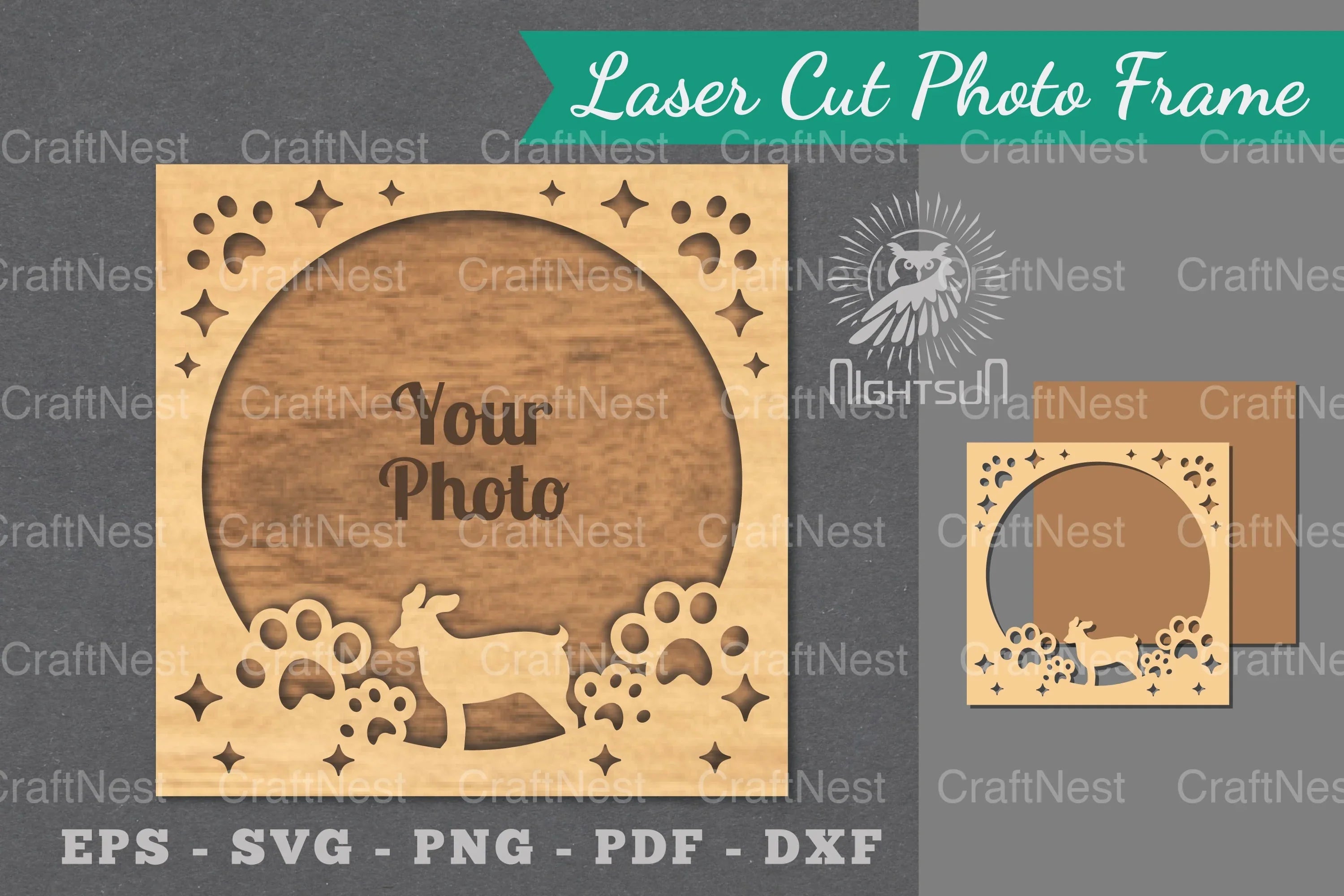 Dog Laser Cut Photo Frame Clipart Bundle - CraftNest - Digital Crafting and Art