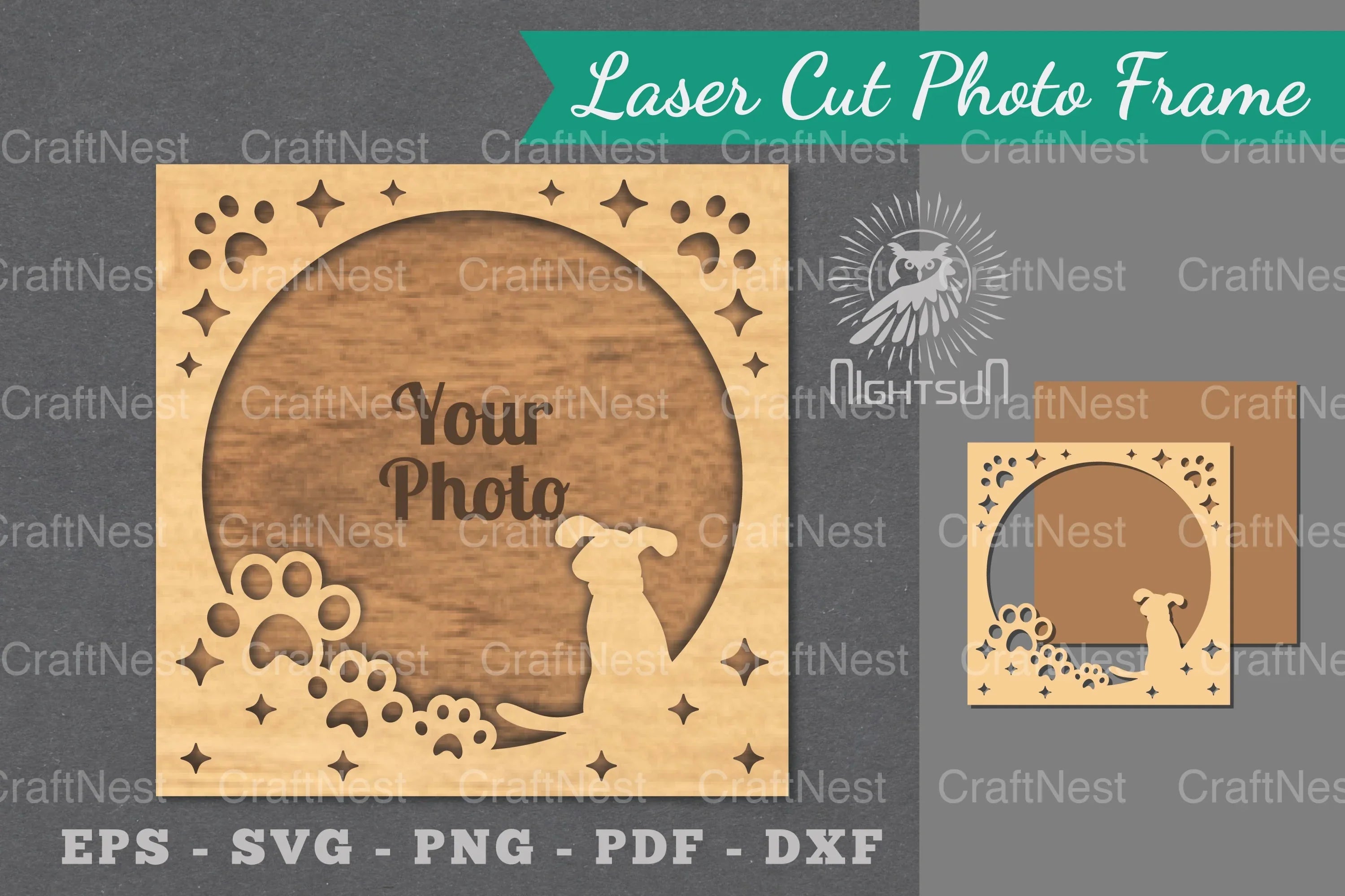 Dog Laser Cut Photo Frame Clipart Bundle - CraftNest - Digital Crafting and Art