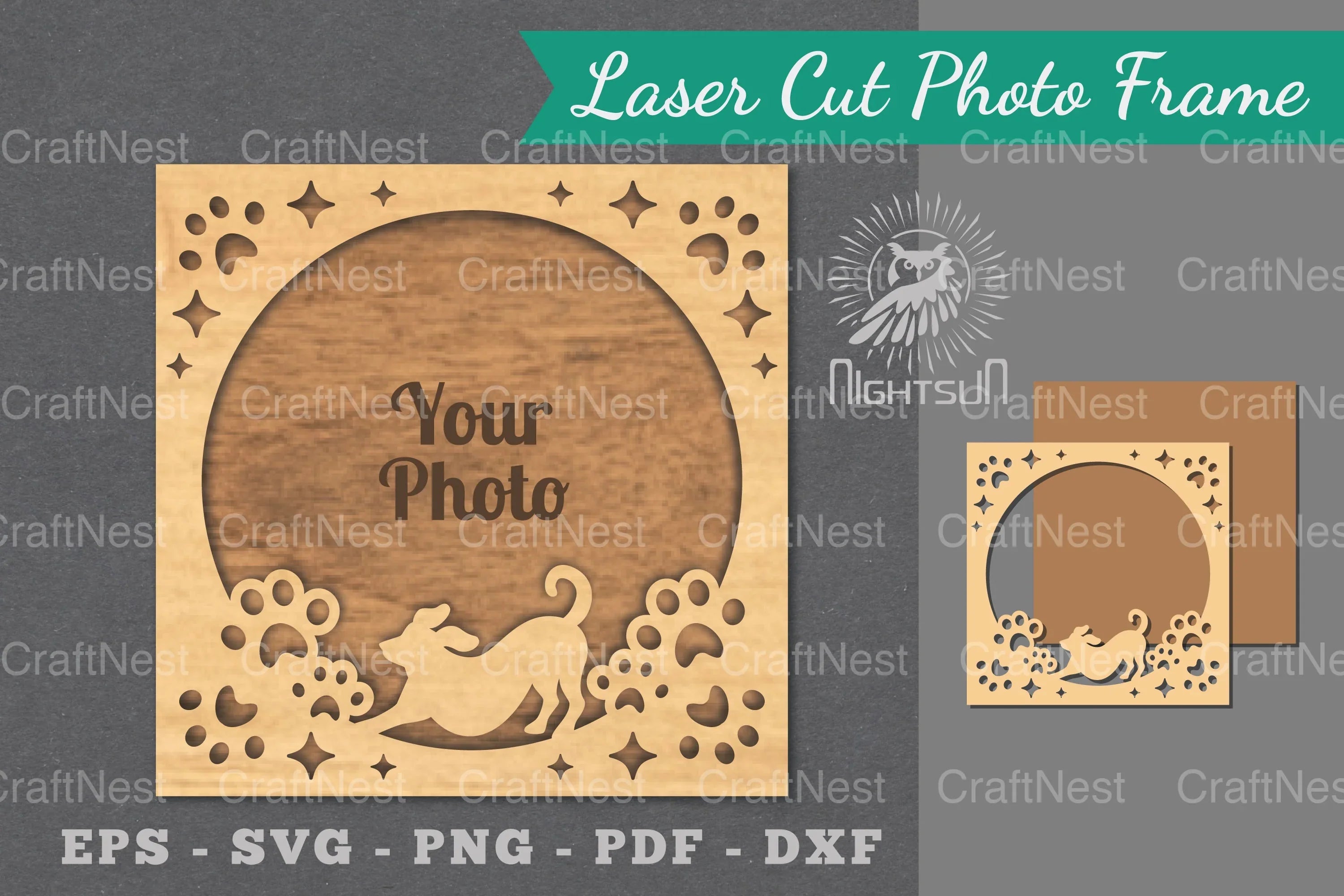 Dog Laser Cut Photo Frame Bundle - CraftNest - Digital Crafting and Art
