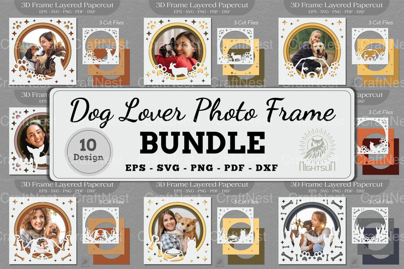 Dog Lover Photo Frame Clipart Bundle - CraftNest - Digital Crafting and Art