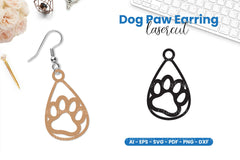 Dog Paw Earring SVG Bundle - CraftNest - Digital Crafting and Art
