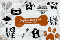 Dog Paw Clipart Bundle - CraftNest - Digital Crafting and Art