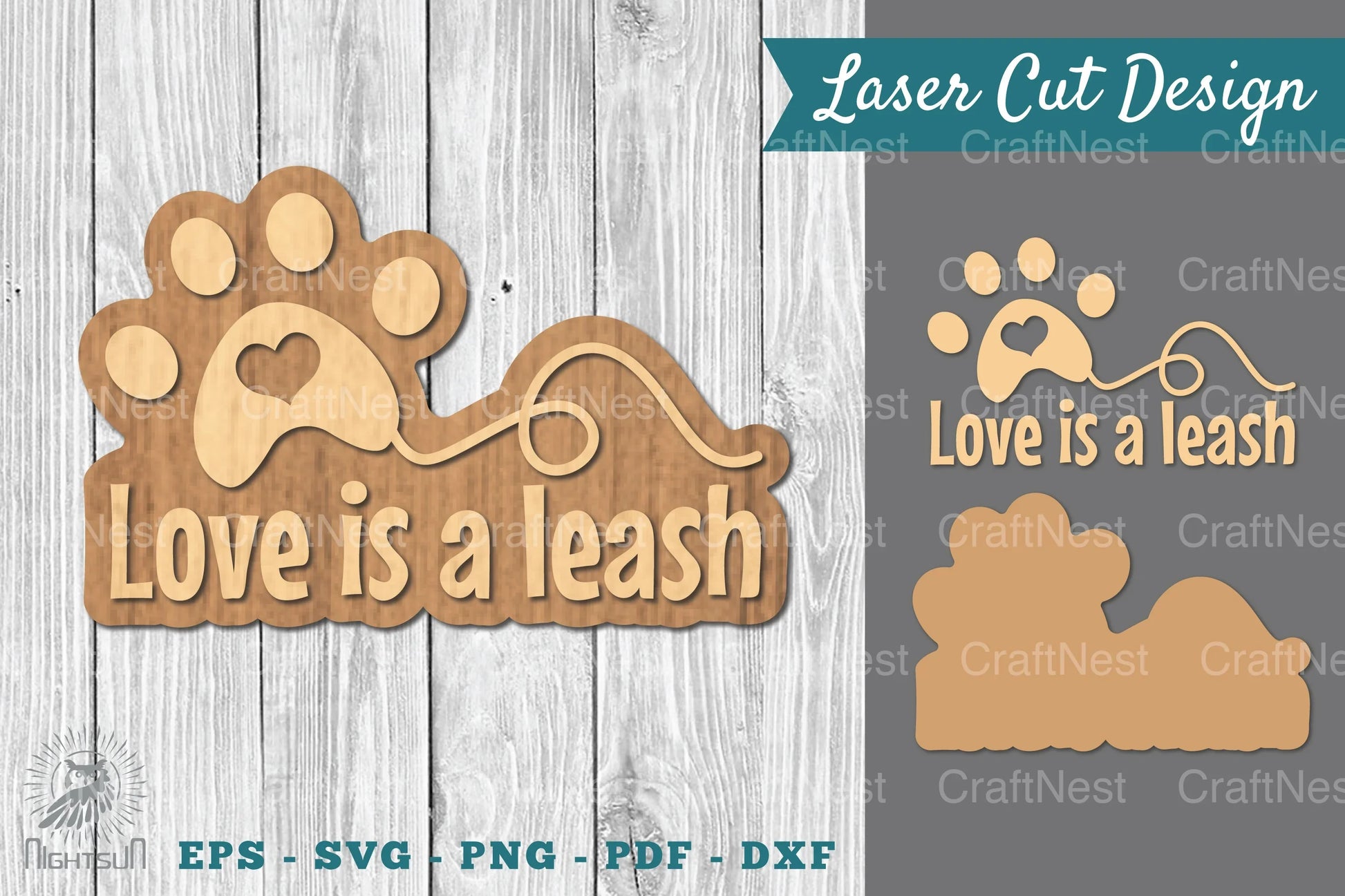 Dog Quotes Laser Cut Decoration SVG Bundle - CraftNest - Digital Crafting and Art