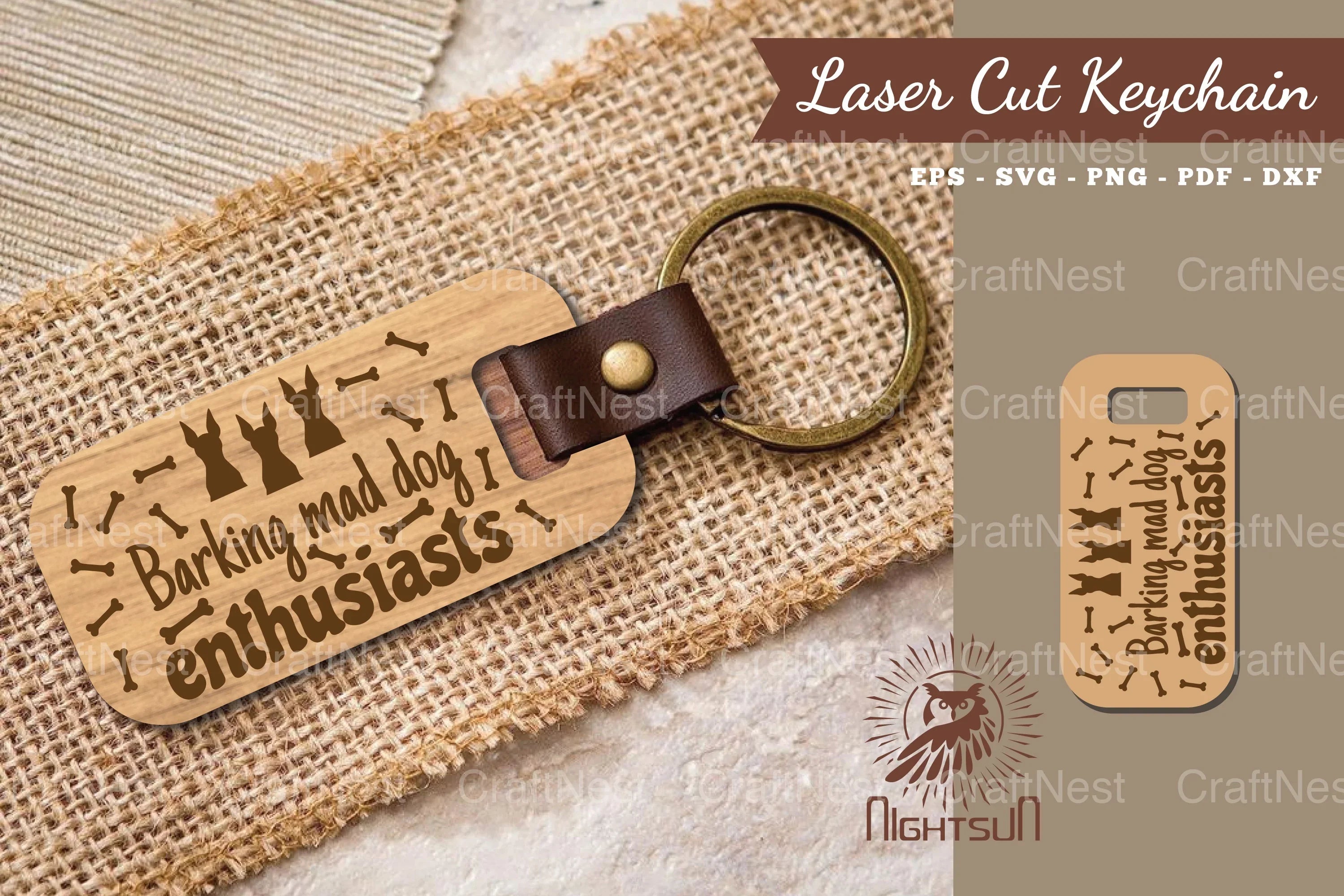 Dog Quotes Laser Cut Keychain Bundle - CraftNest - Digital Crafting and Art