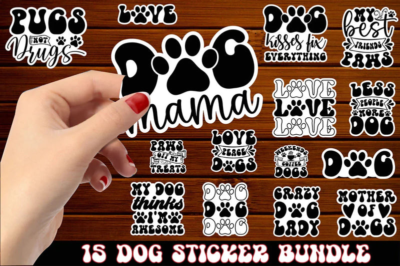 Dog Sticker Design Bundle - CraftNest - Digital Crafting and Art
