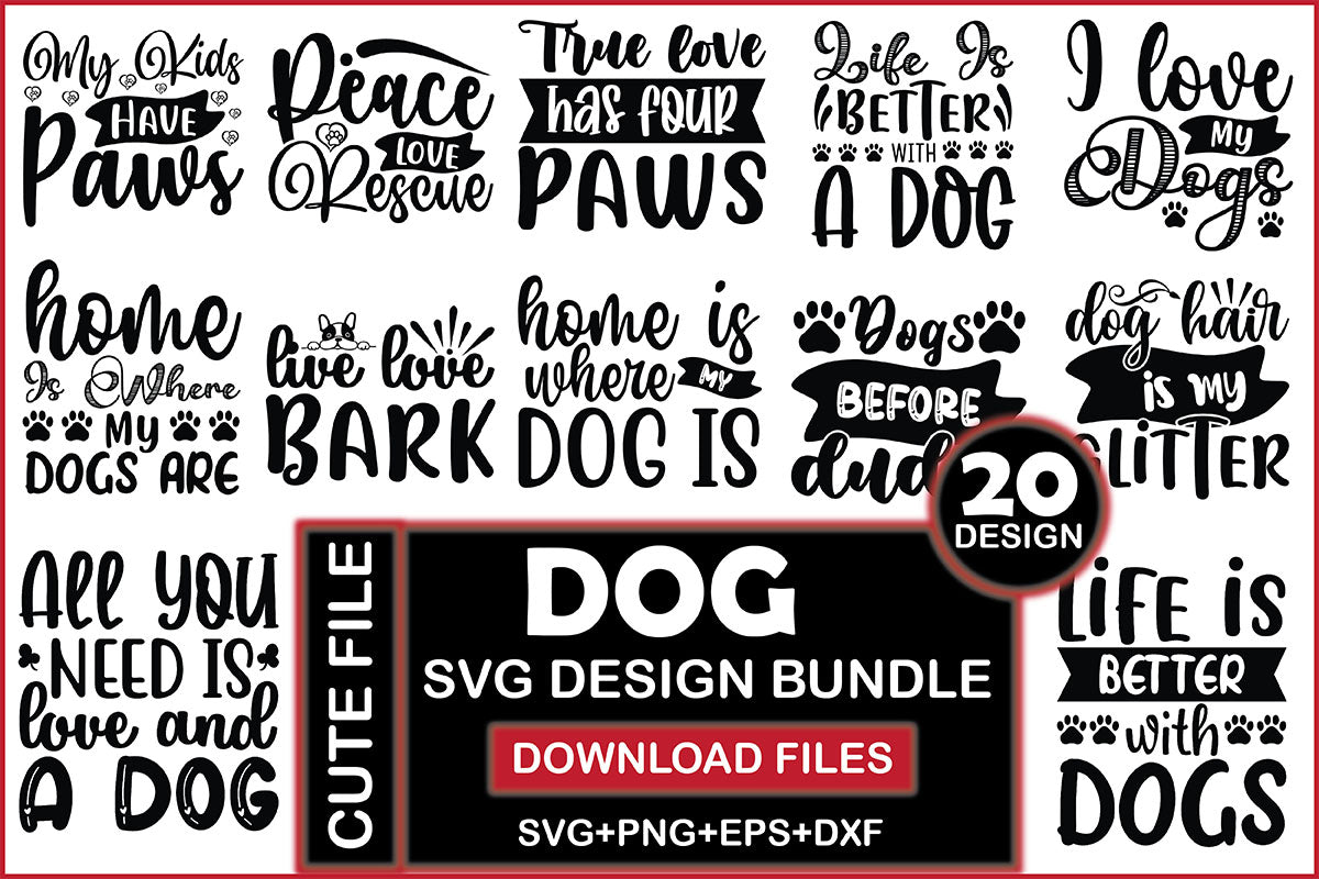Dog SVG Bundle 14 - CraftNest - Digital Crafting and Art