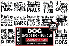 Dog SVG Bundle 14 - CraftNest - Digital Crafting and Art