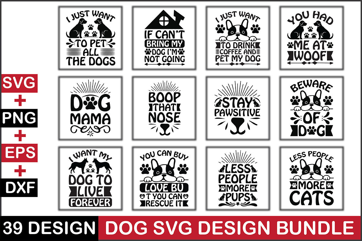 Dog SVG Bundle 13 - CraftNest - Digital Crafting and Art