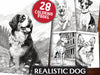 Realistic Dog Coloring Book