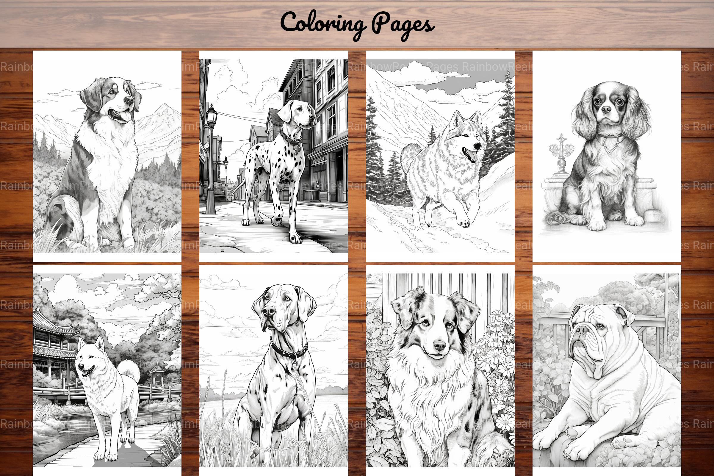 Realistic Dog Coloring Book - CraftNest - Digital Crafting and Art