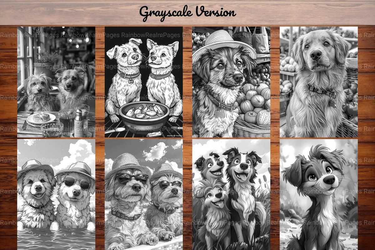 Dogs Summer Coloring Books - CraftNest - Digital Crafting and Art