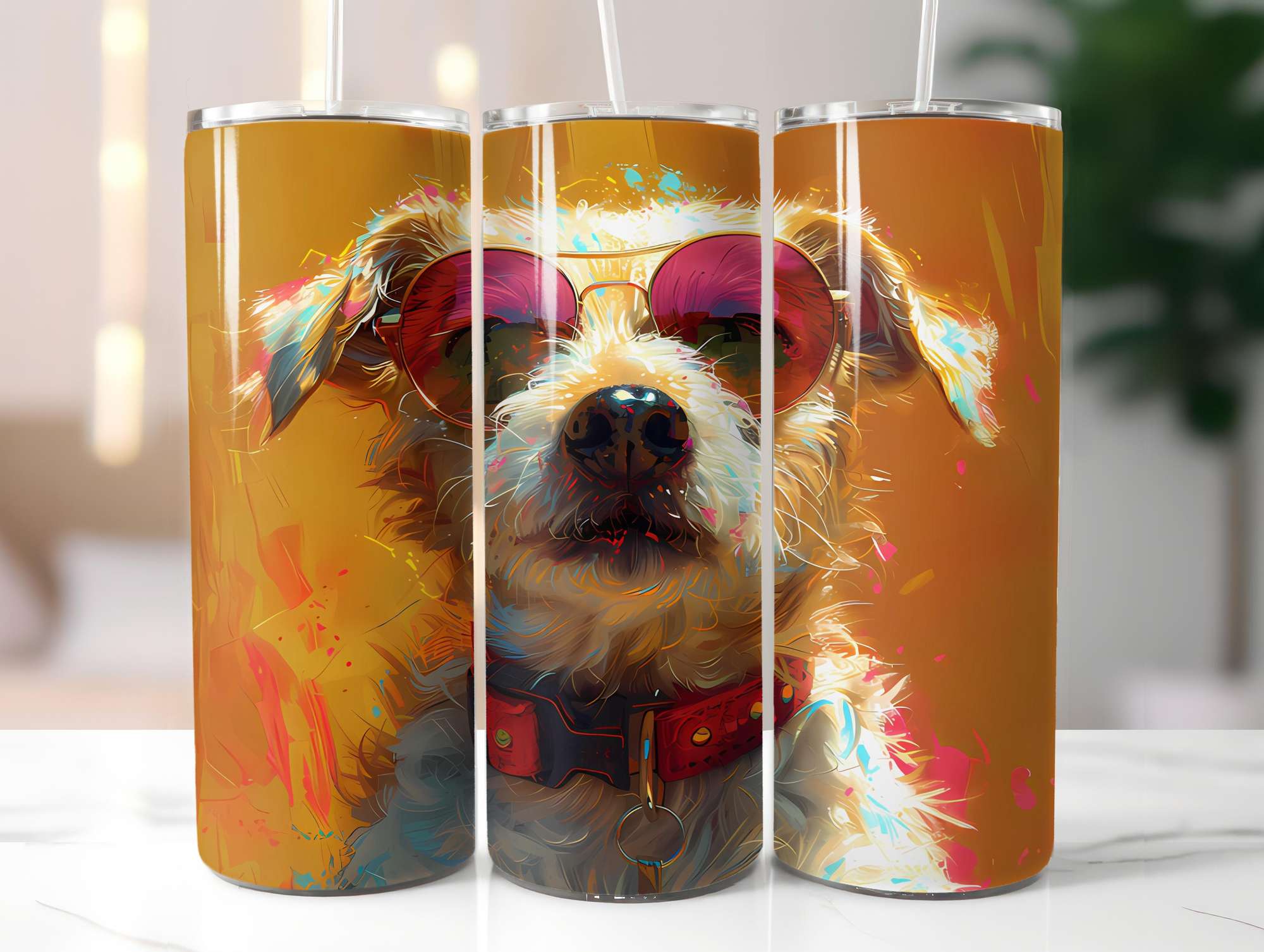 Dogs Summer 3 Tumbler Wrap - CraftNest - Digital Crafting and Art