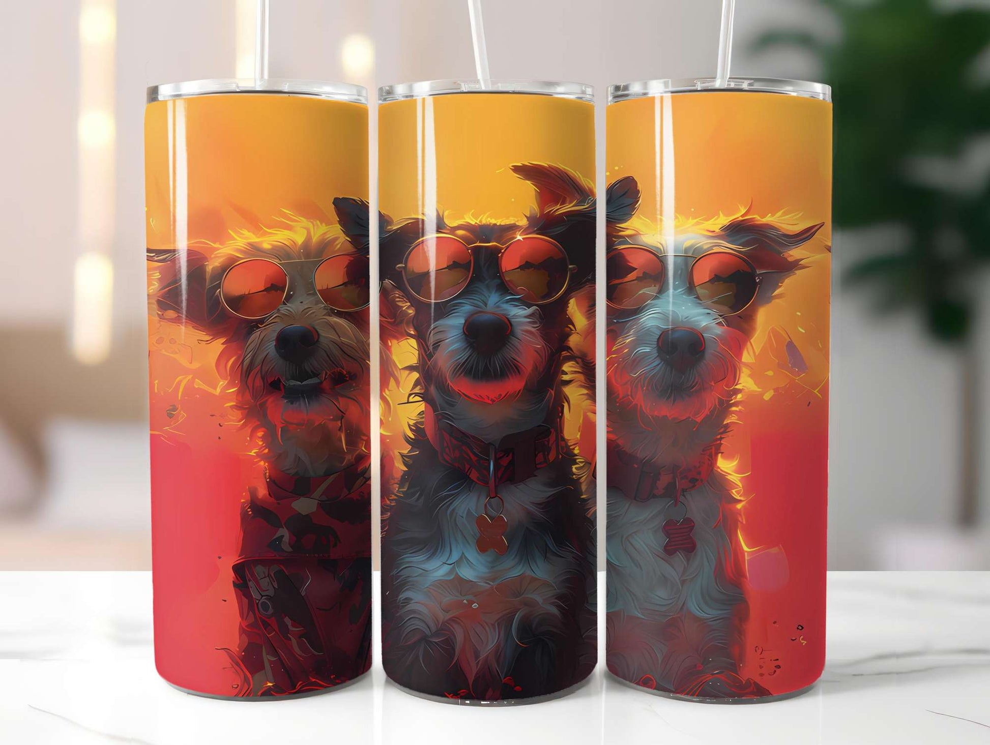 Dogs Summer 1 Tumbler Wrap - CraftNest - Digital Crafting and Art