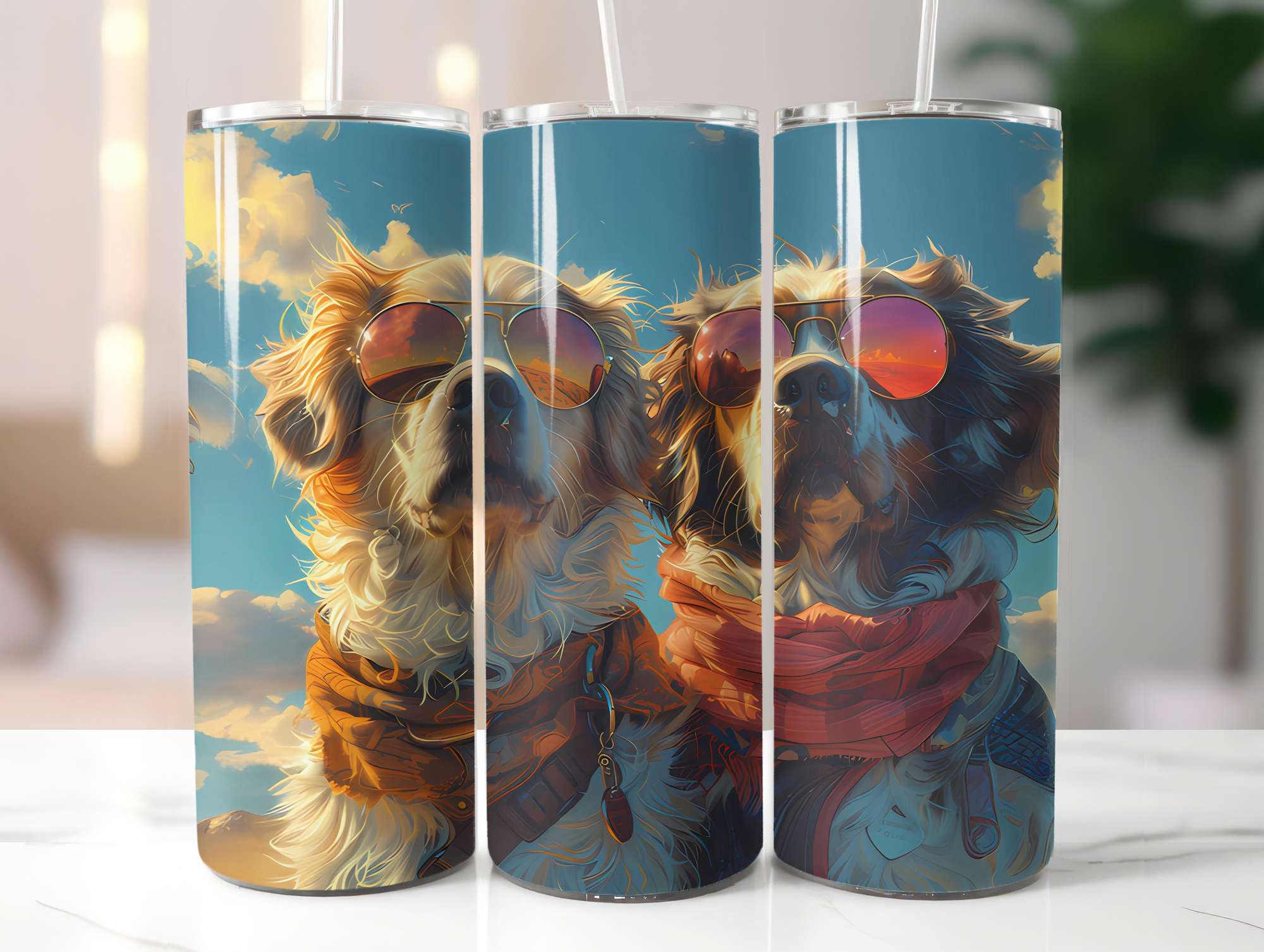 Dogs Summer 2 Tumbler Wrap - CraftNest - Digital Crafting and Art