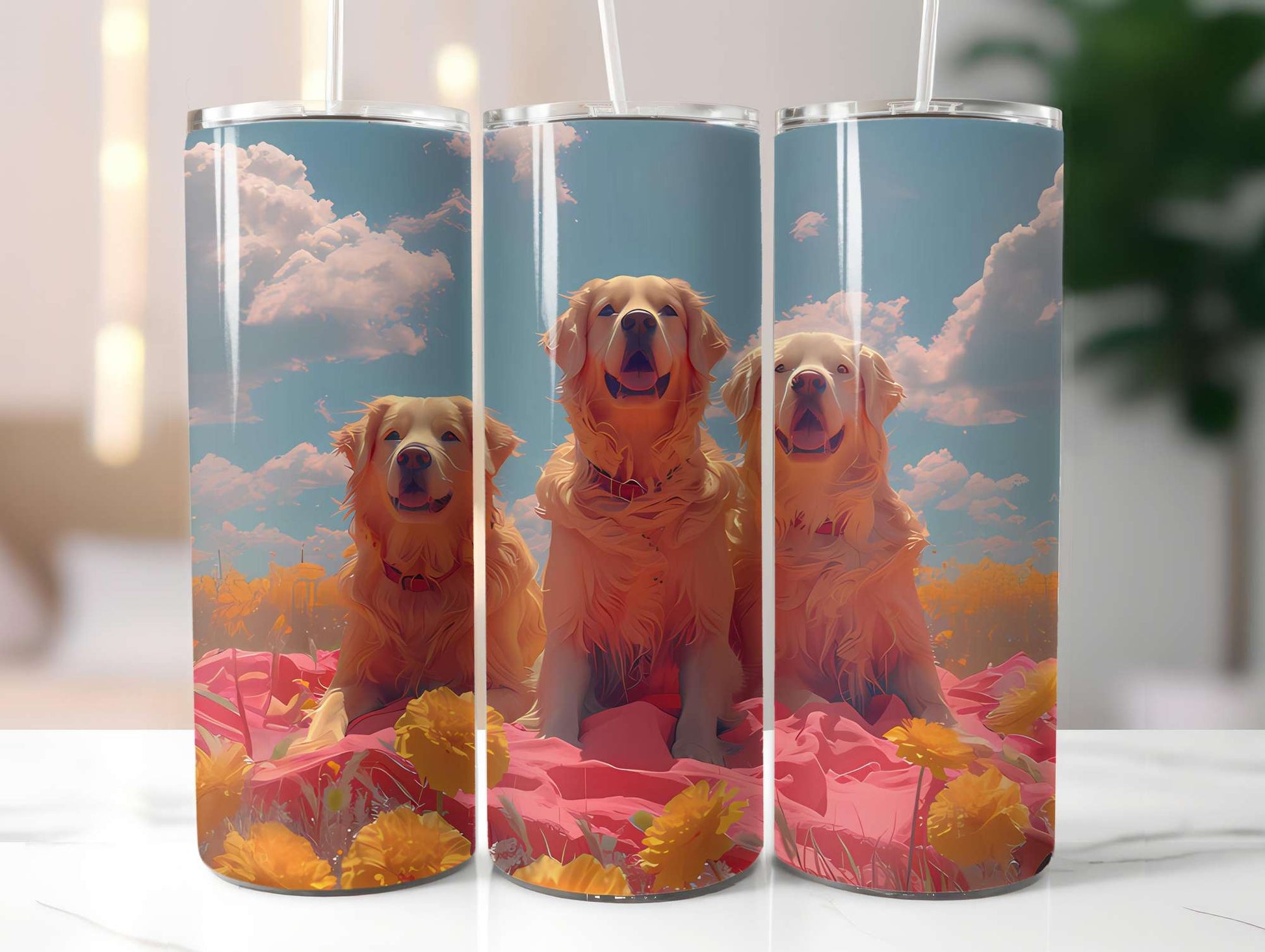 Dogs Summer 4 Tumbler Wrap - CraftNest - Digital Crafting and Art