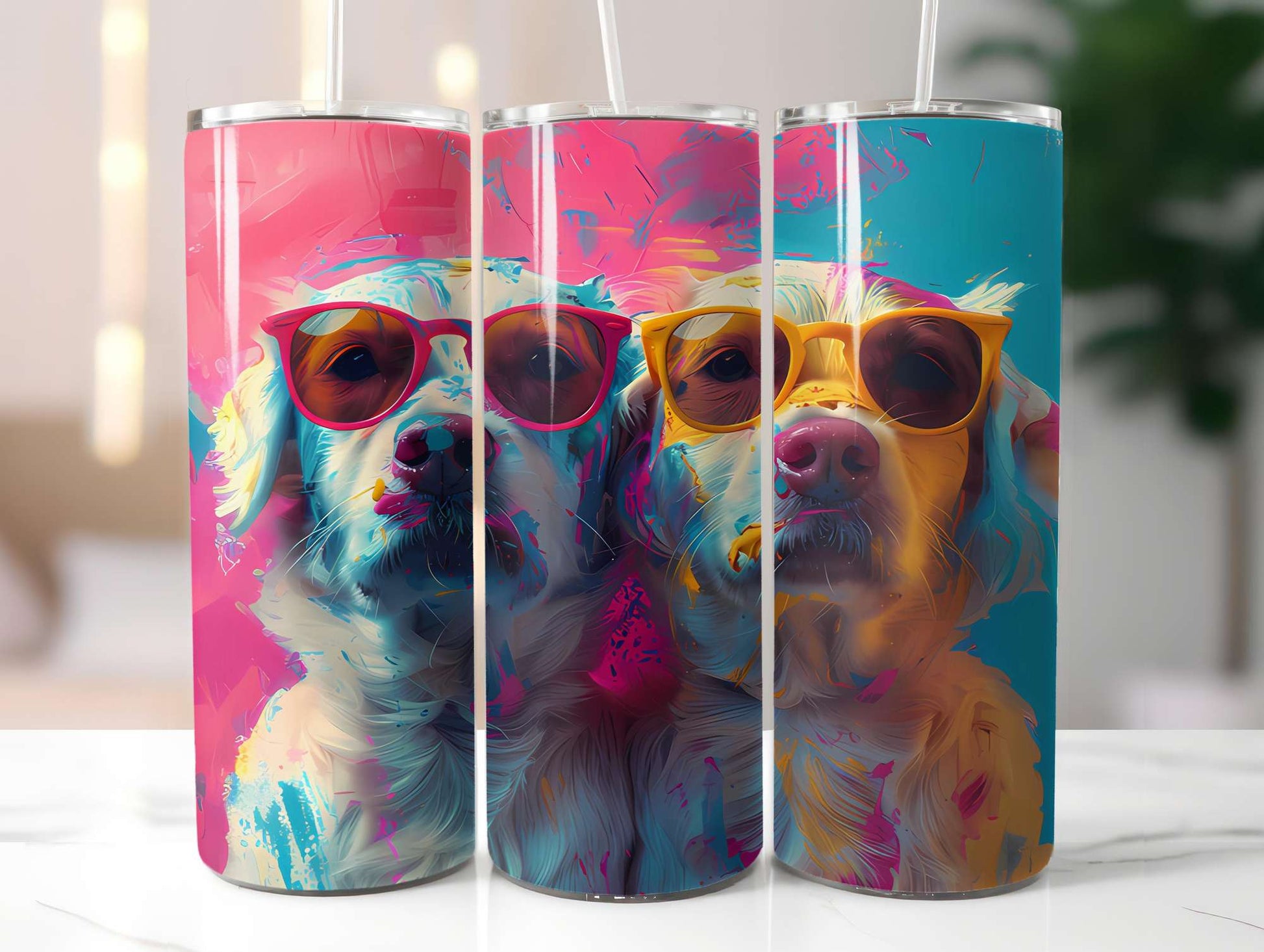 Dogs Summer 1 Tumbler Wrap - CraftNest - Digital Crafting and Art