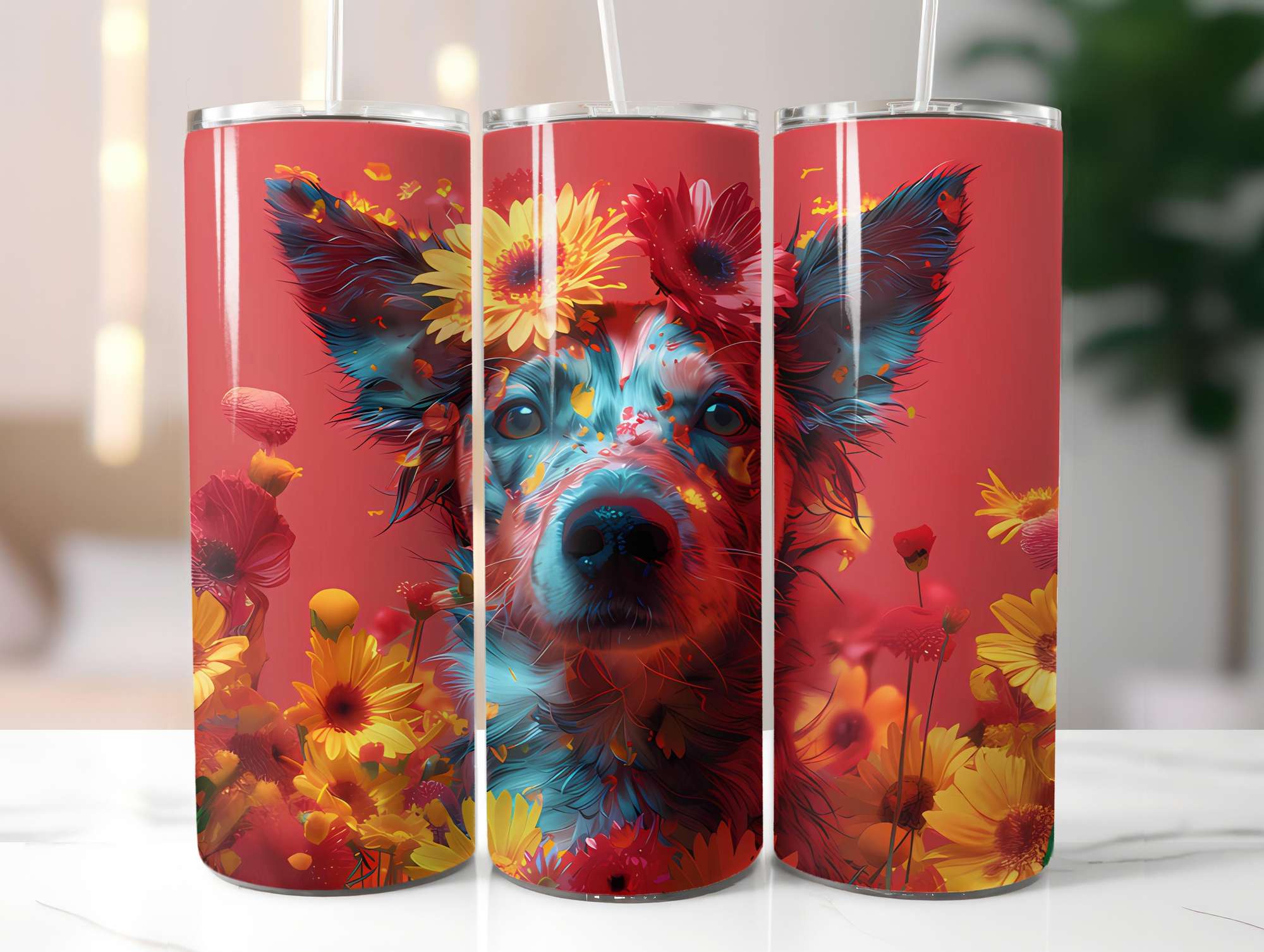 Dogs Summer 5 Tumbler Wrap - CraftNest - Digital Crafting and Art