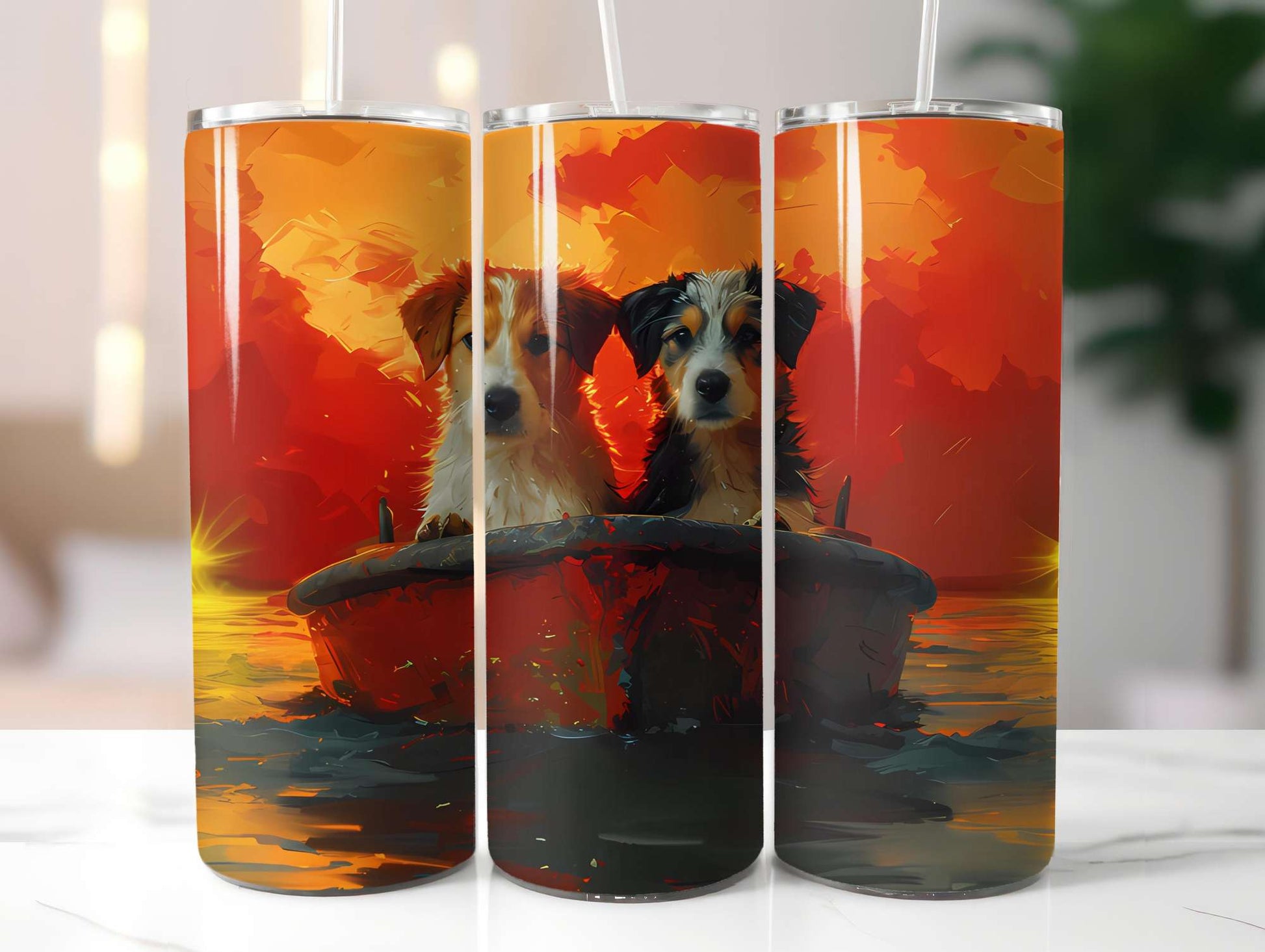 Dogs Summer 4 Tumbler Wrap - CraftNest - Digital Crafting and Art