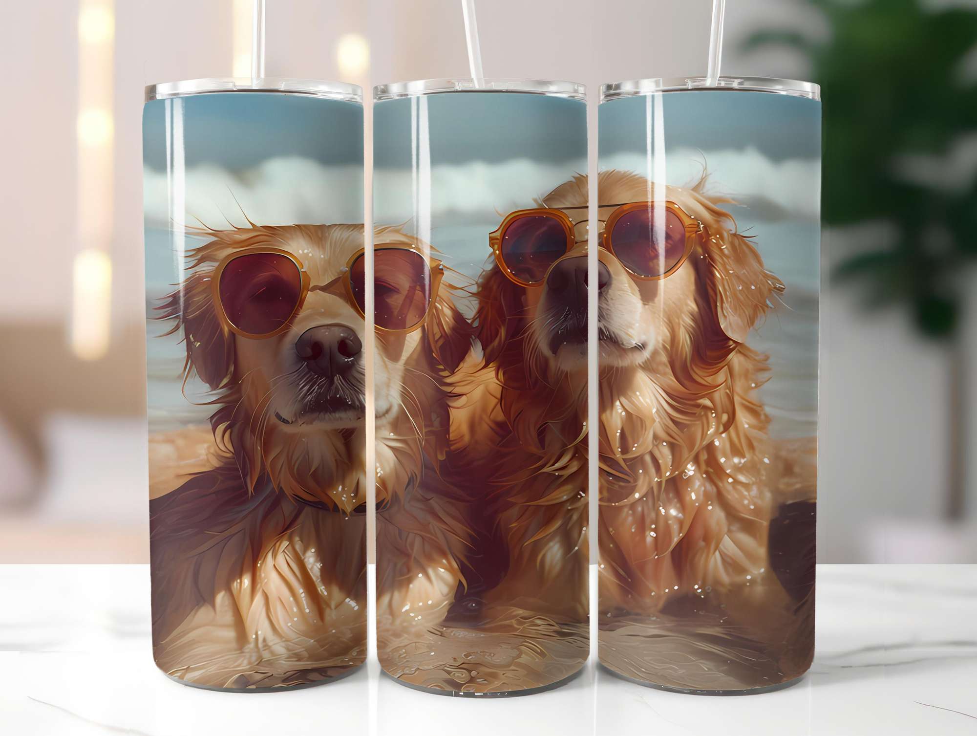 Dogs Summer 2 Tumbler Wrap - CraftNest - Digital Crafting and Art