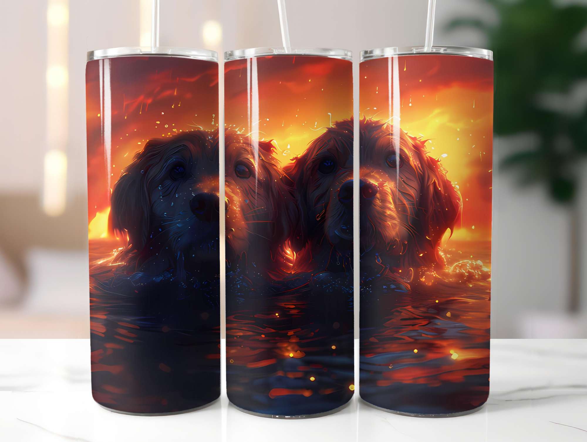 Dogs Summer 1 Tumbler Wrap - CraftNest - Digital Crafting and Art