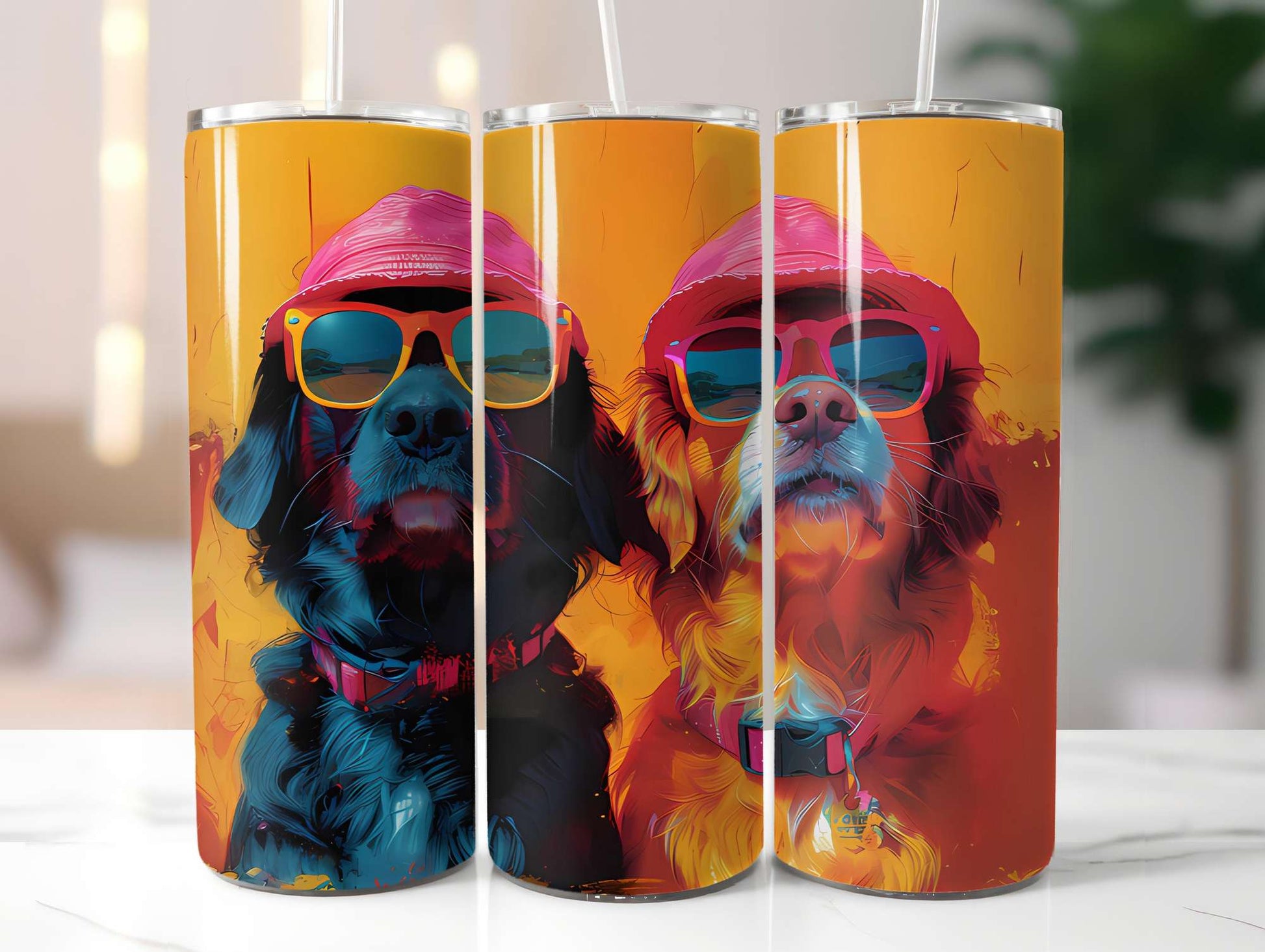 Dogs Summer 2 Tumbler Wrap - CraftNest - Digital Crafting and Art