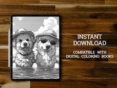 Dogs Summer Coloring Books - CraftNest - Digital Crafting and Art