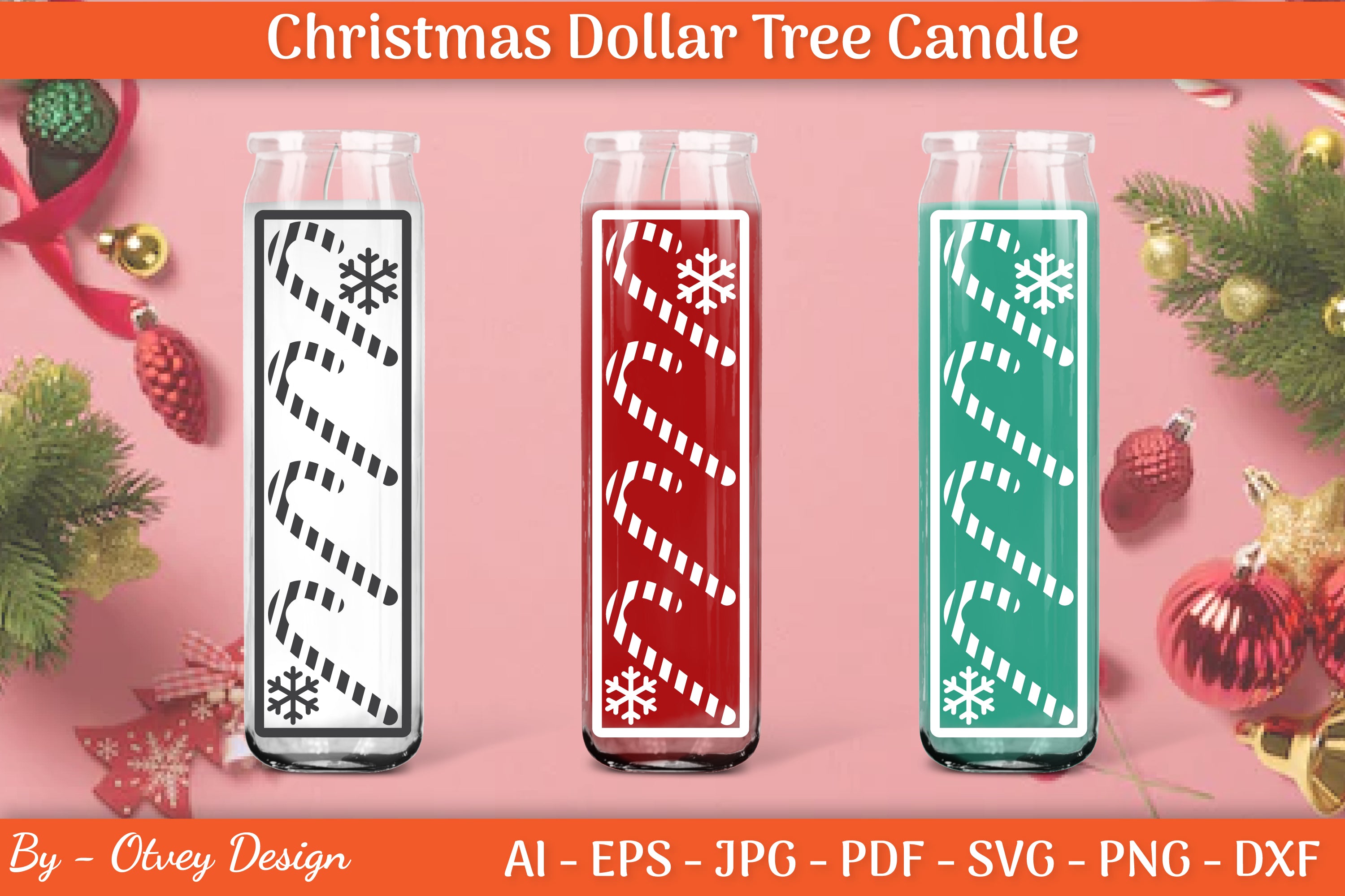 Dollar Candle Tree Christmas SVG Bundle
