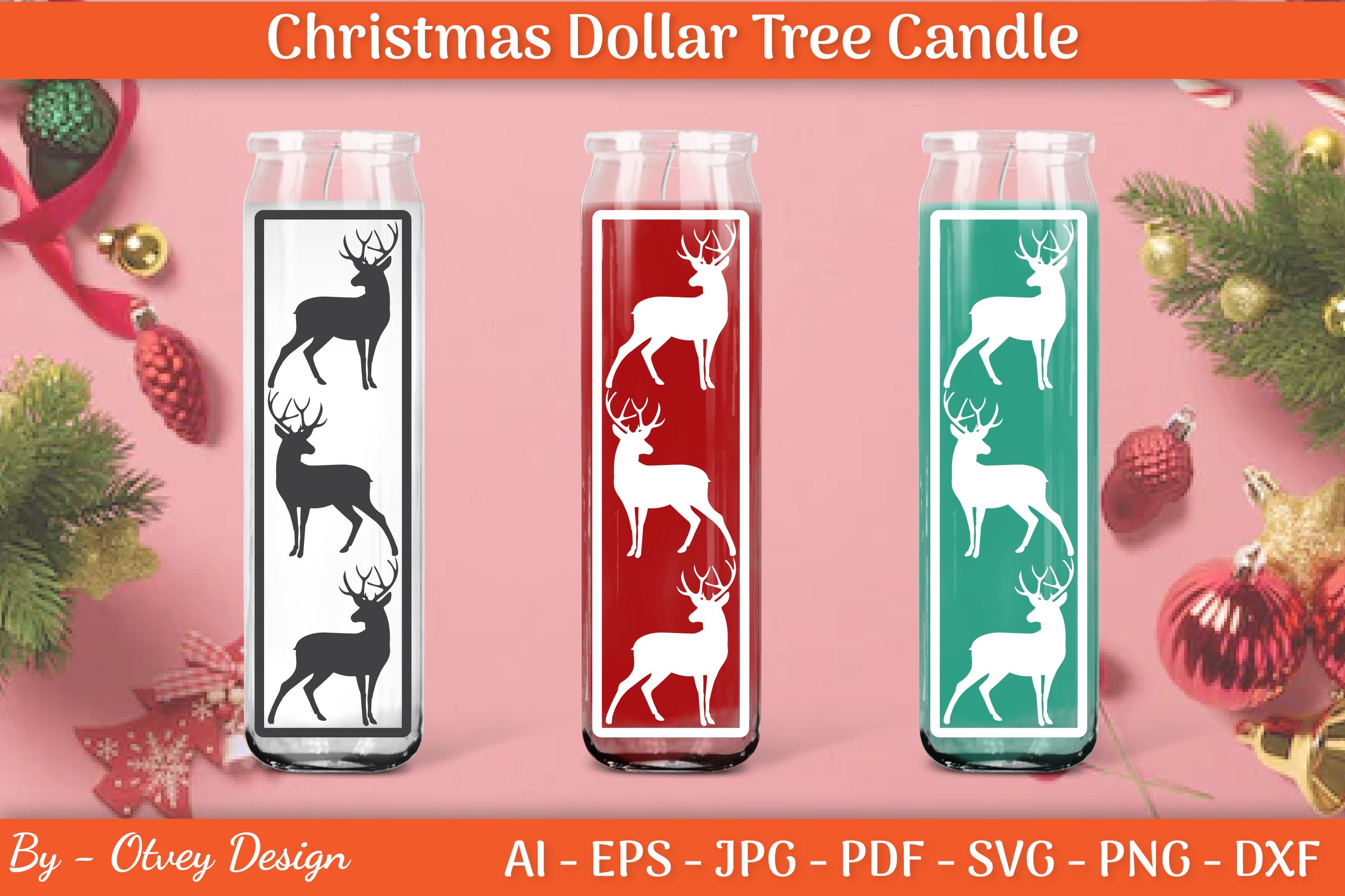 Dollar Candle Tree Christmas SVG Bundle