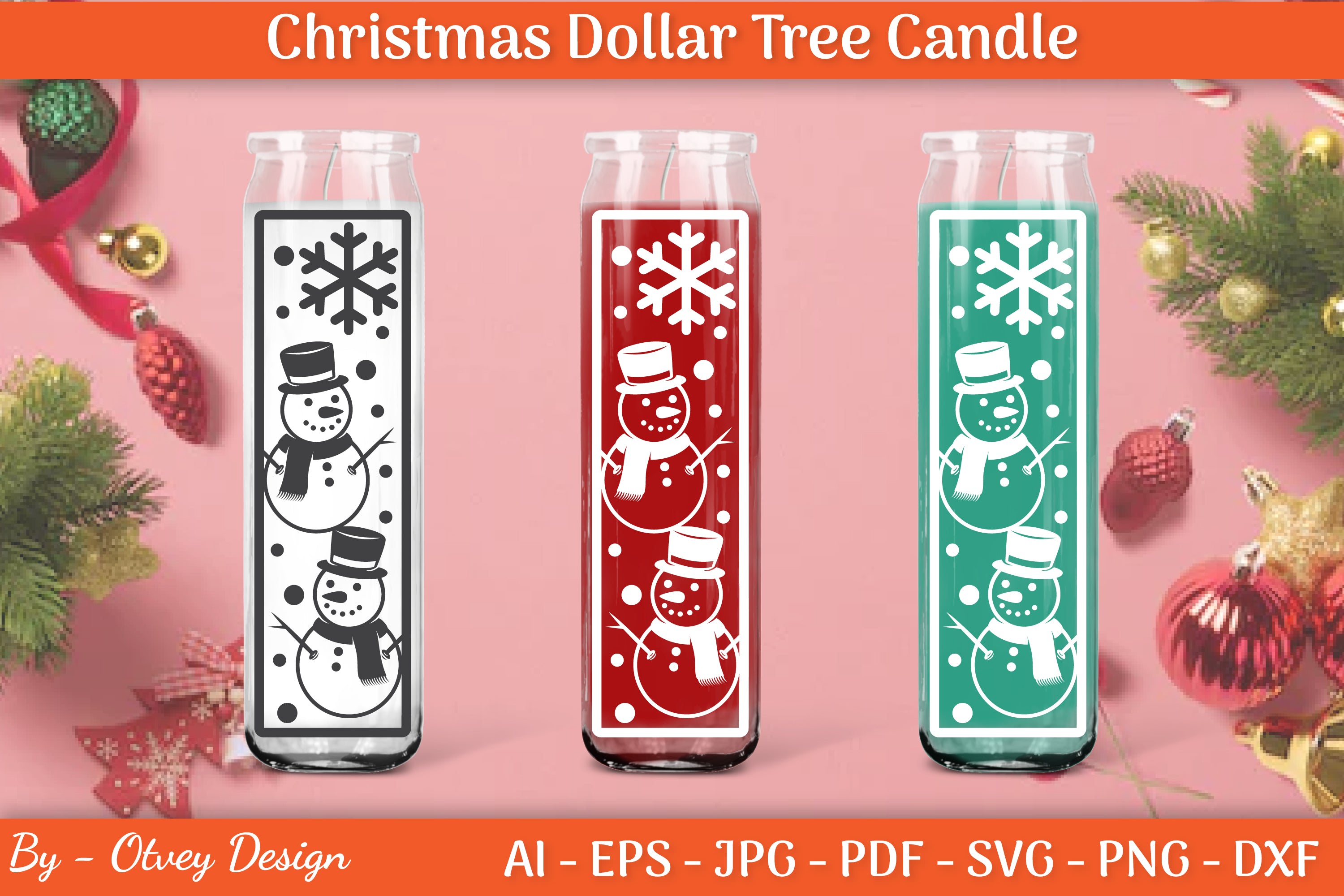 Dollar Candle Tree Christmas SVG Bundle