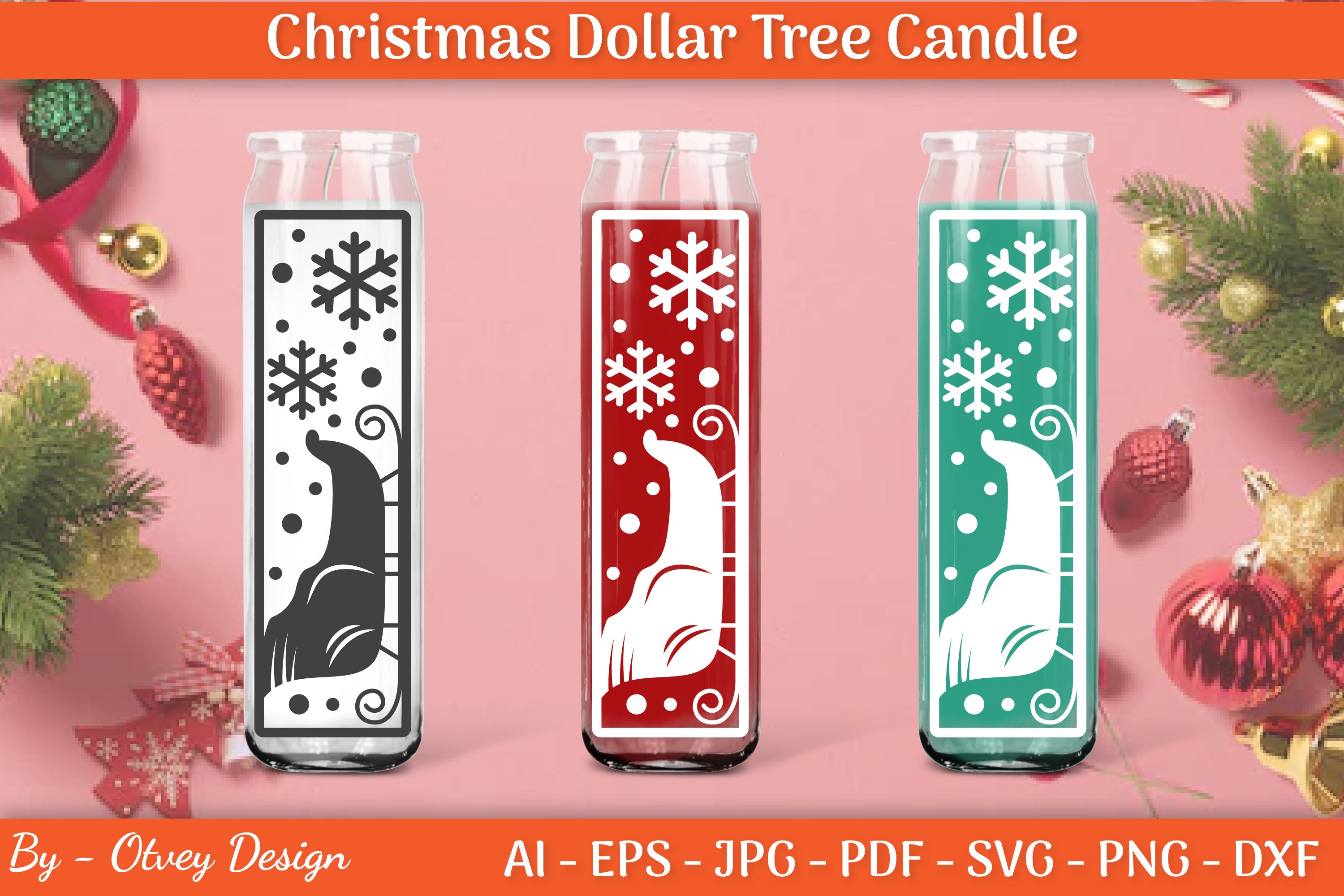 Dollar Candle Tree Christmas SVG Bundle