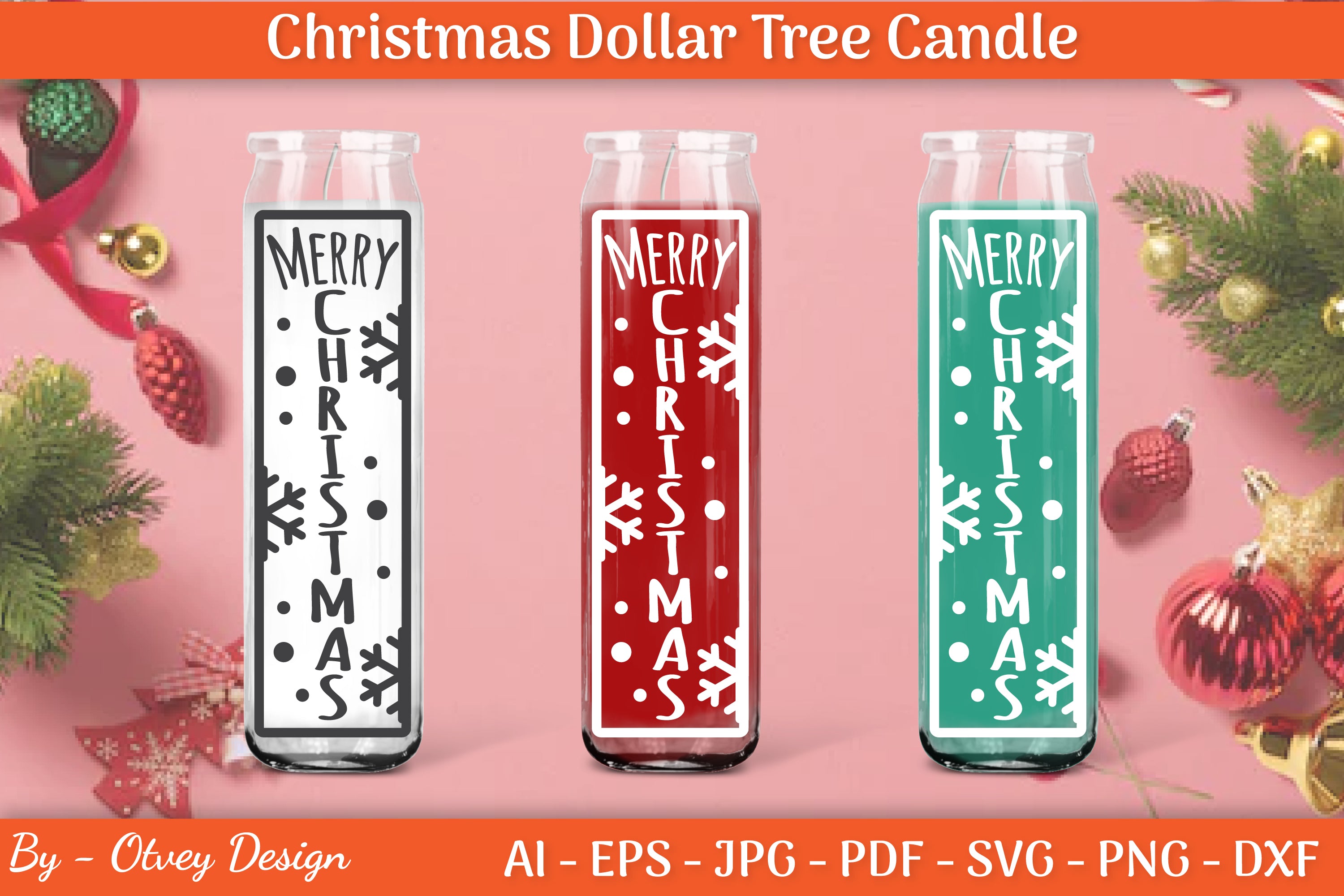 Dollar Candle Tree Christmas SVG Bundle