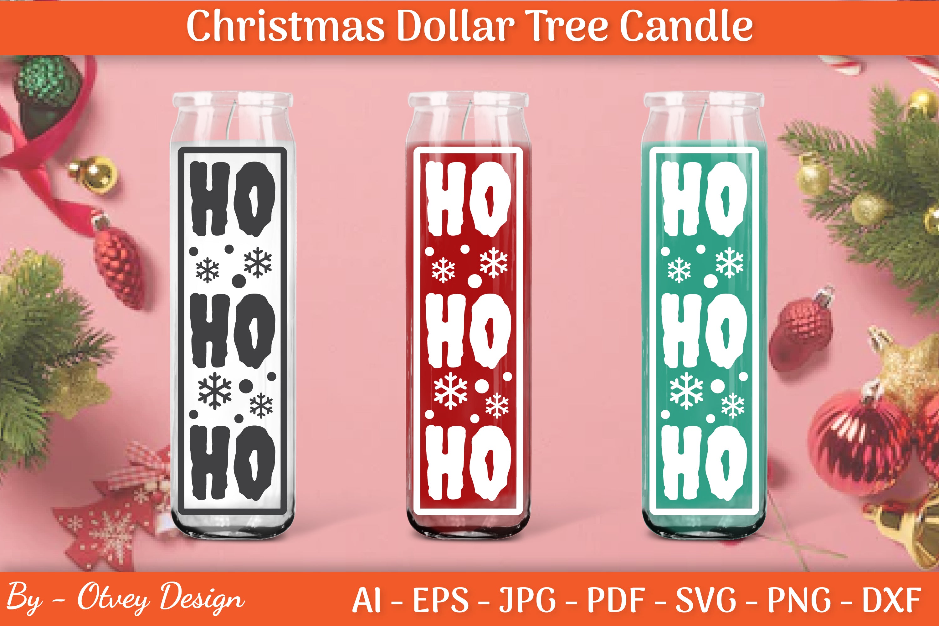 Dollar Candle Tree Christmas SVG Bundle