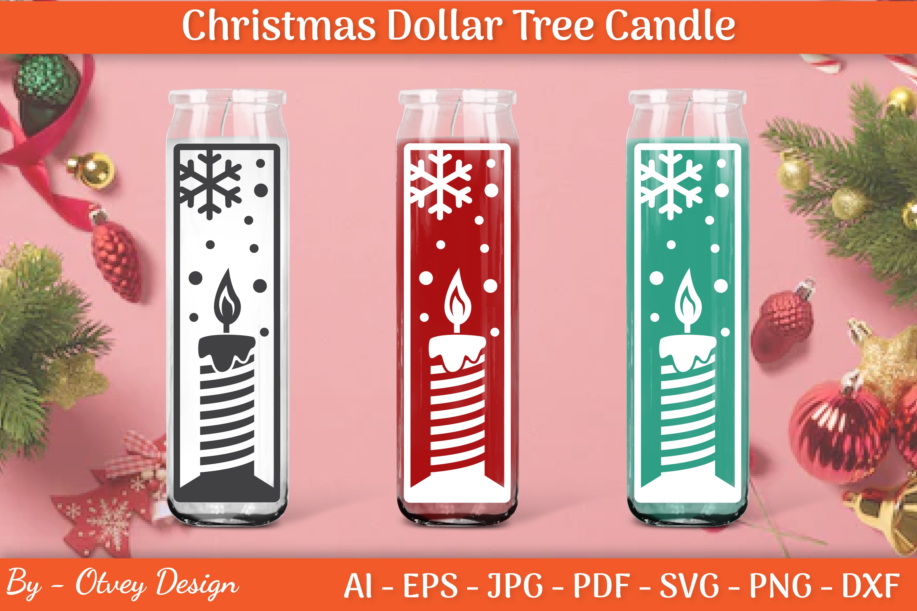 Dollar Candle Tree Christmas SVG Bundle