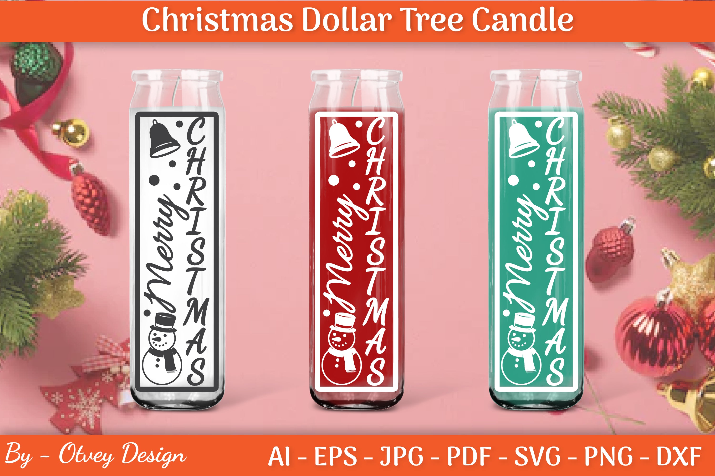 Dollar Candle Tree Christmas SVG Bundle