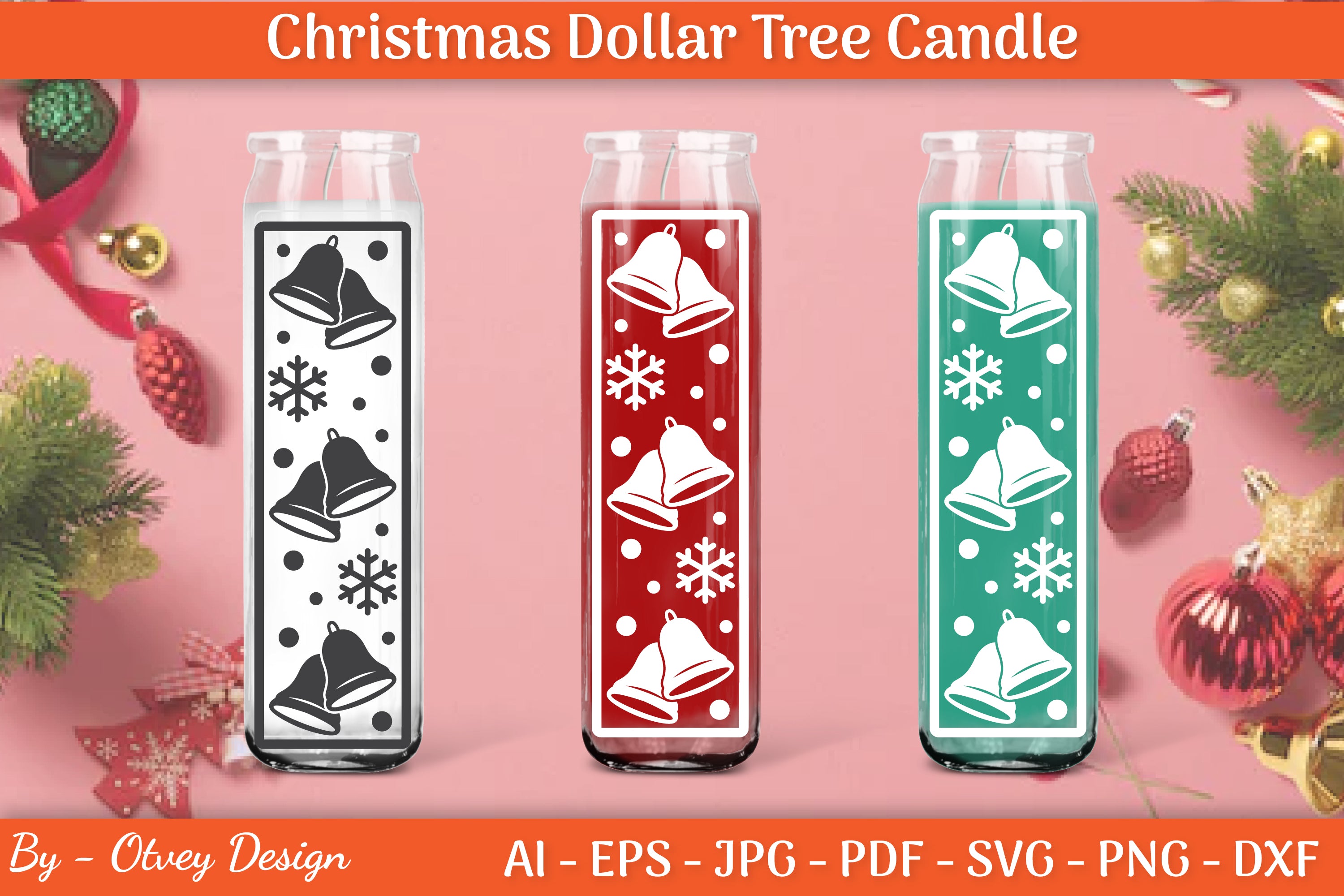 Dollar Candle Tree Christmas SVG Bundle