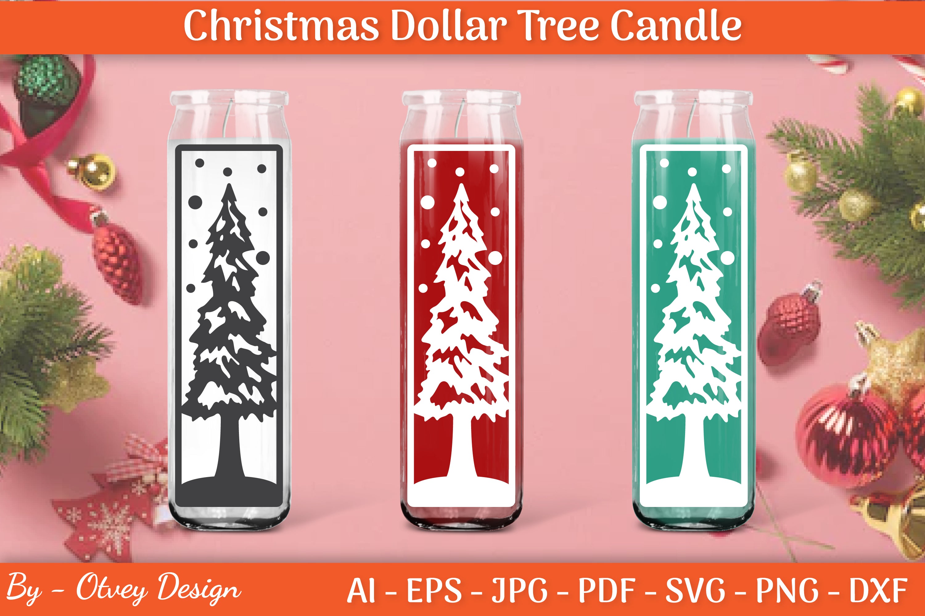 Dollar Candle Tree Christmas SVG Bundle