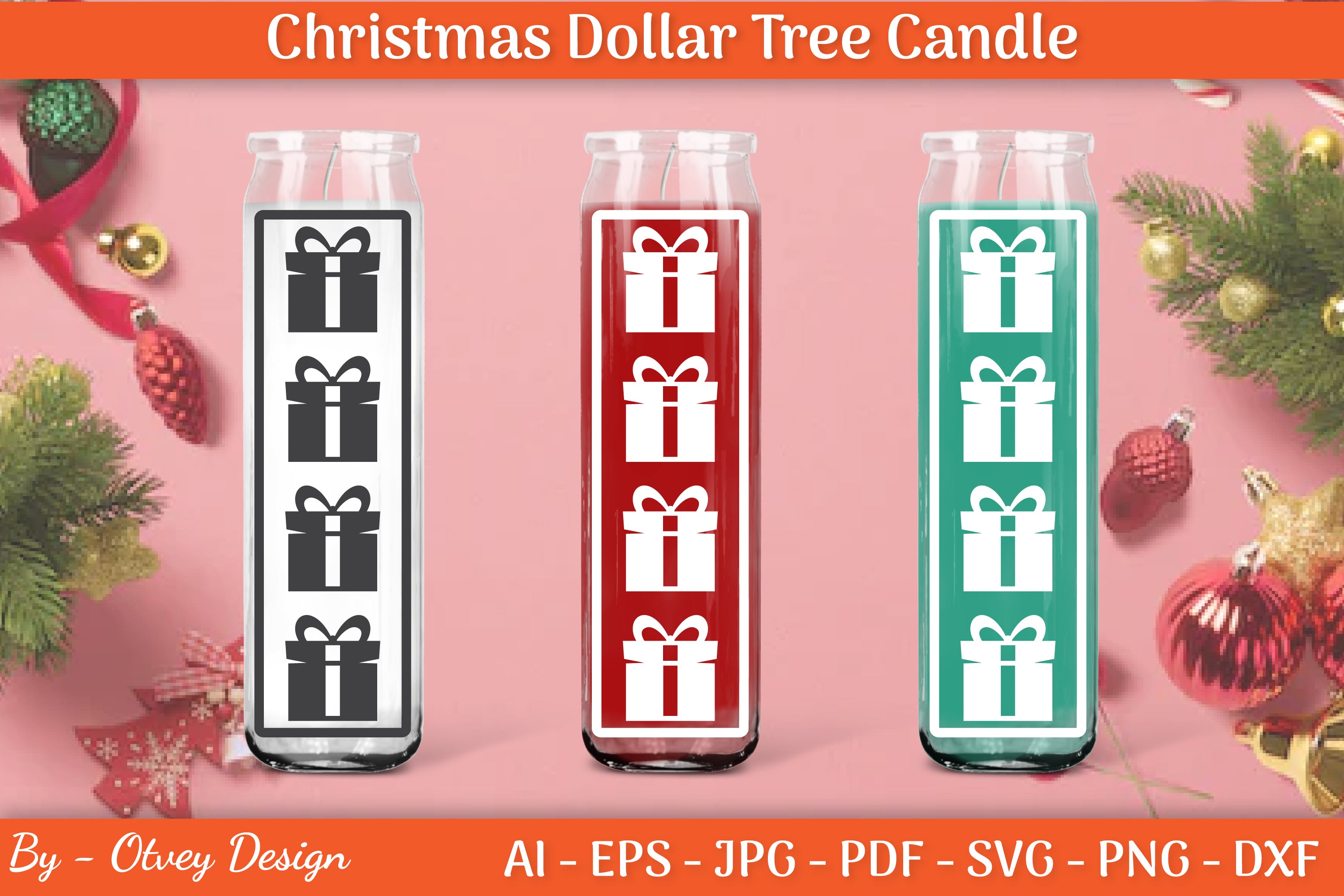 2900 Dollar Christmas Candle Tree SVG Bundle