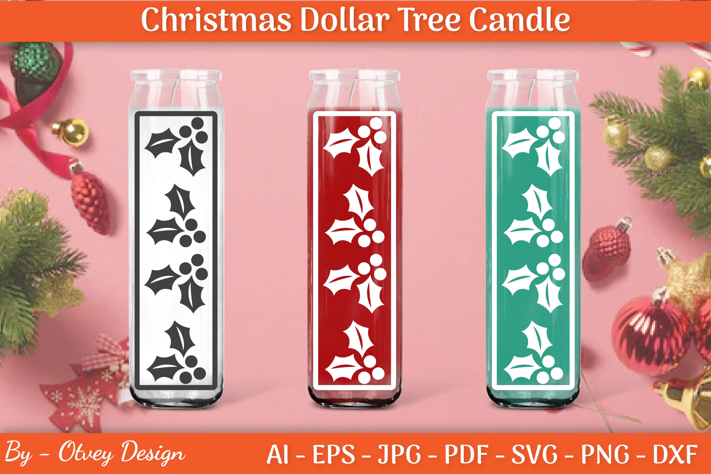 Dollar Candle Tree Christmas SVG Bundle