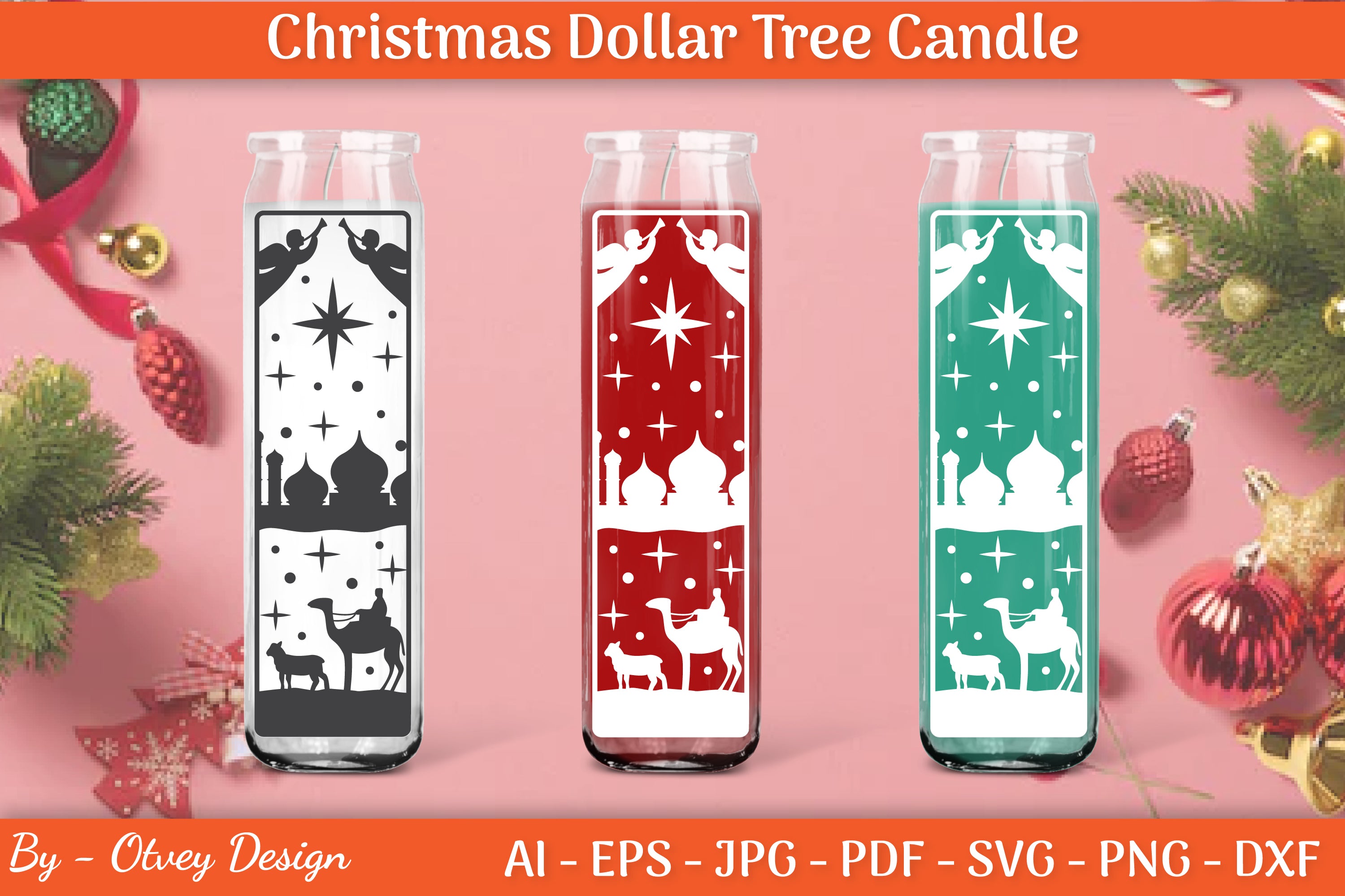 Dollar Candle Tree Nativity SVG Bundle