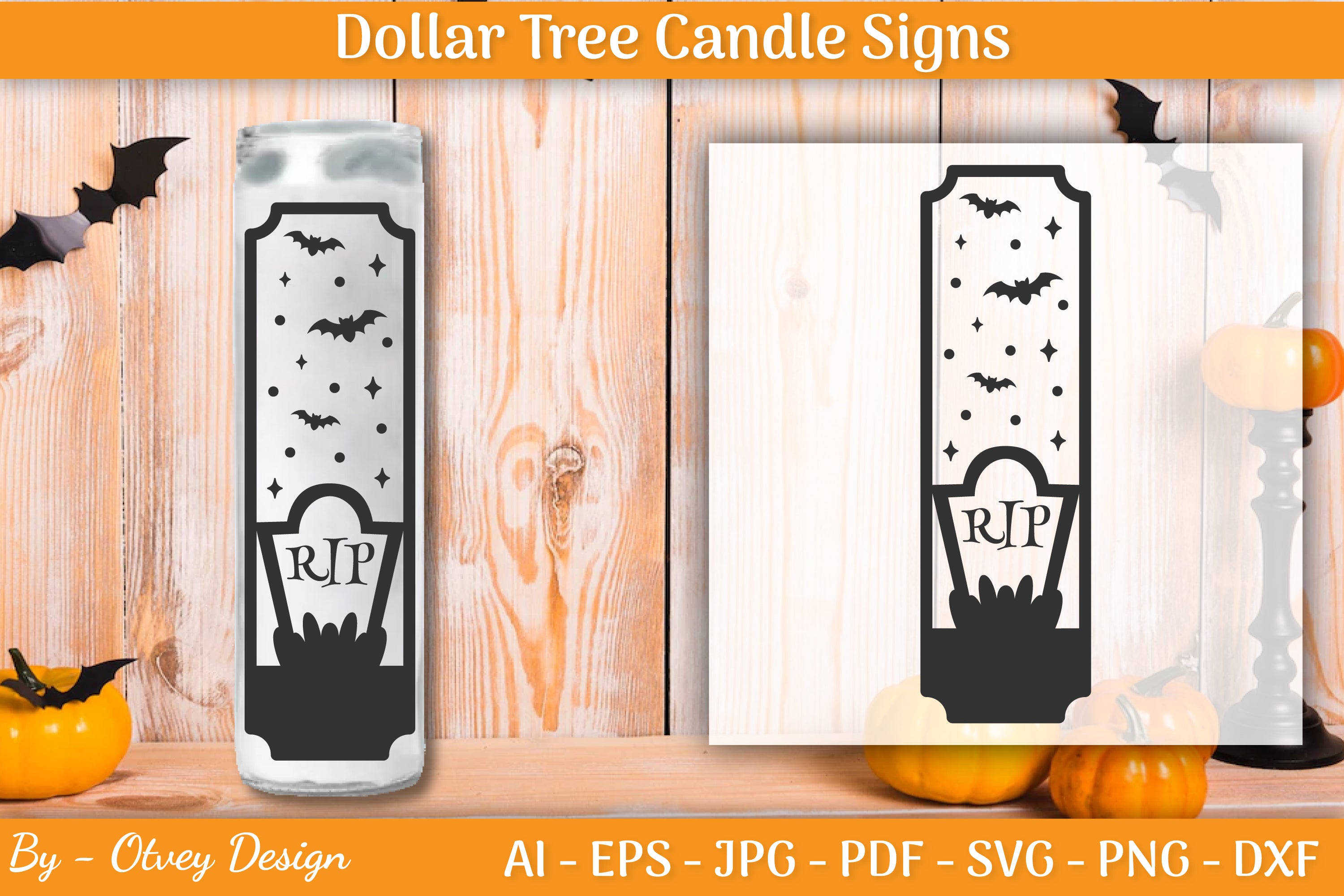 Dollar Tree Halloween Candle SVG Bundle