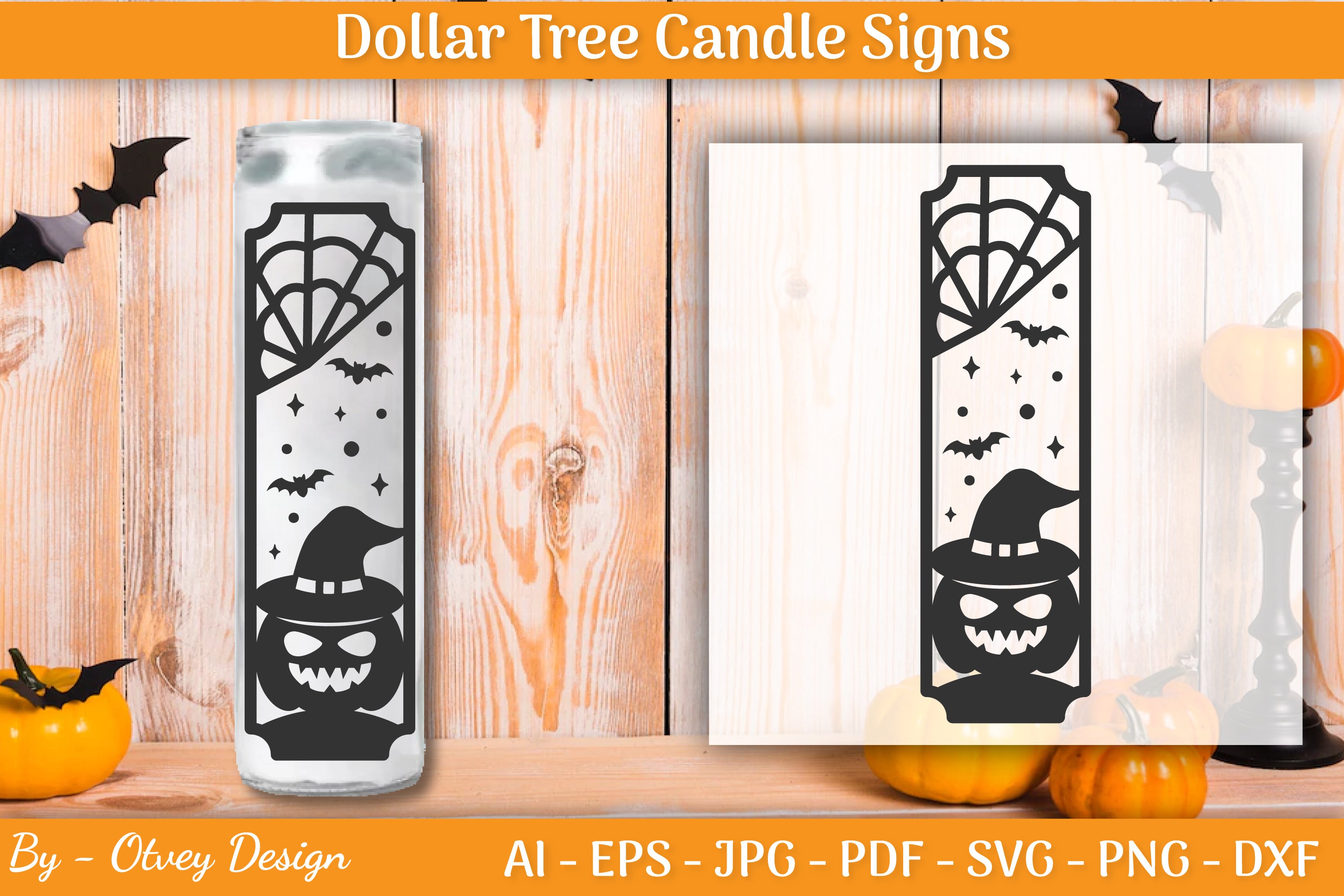 Dollar Tree Halloween Candle SVG Bundle