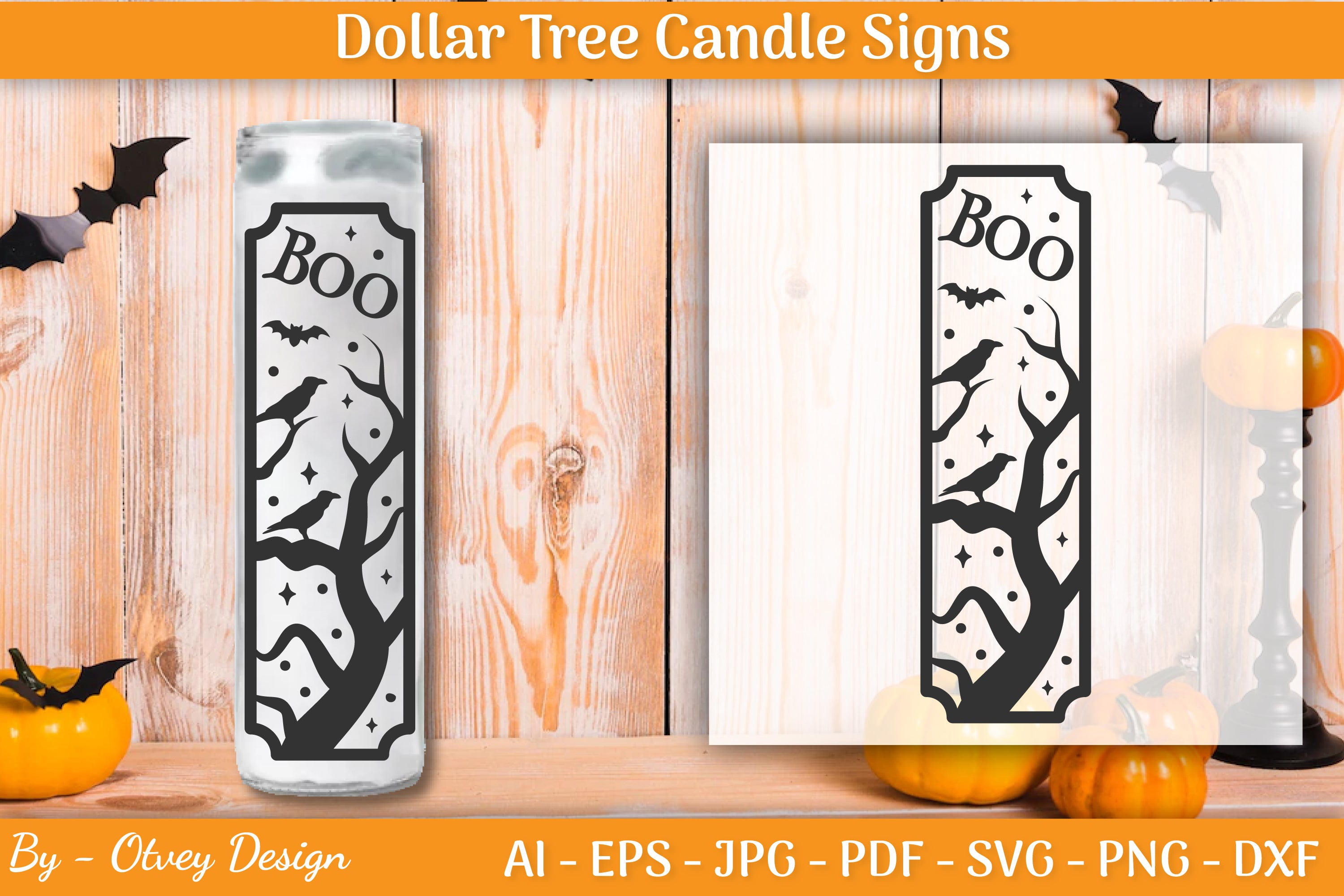 Dollar Tree Halloween Candle SVG Bundle