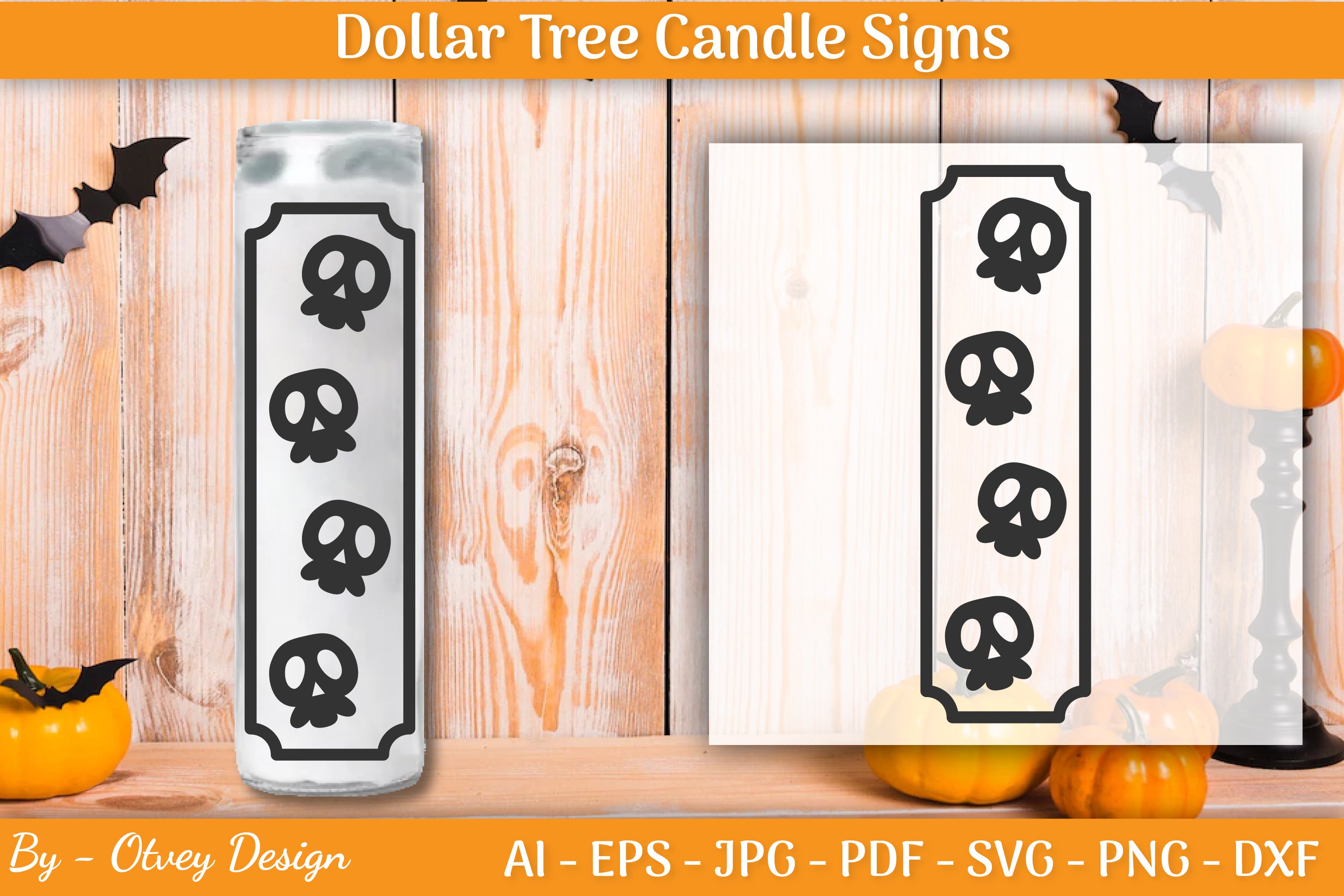 Dollar Tree Halloween Candle SVG Bundle