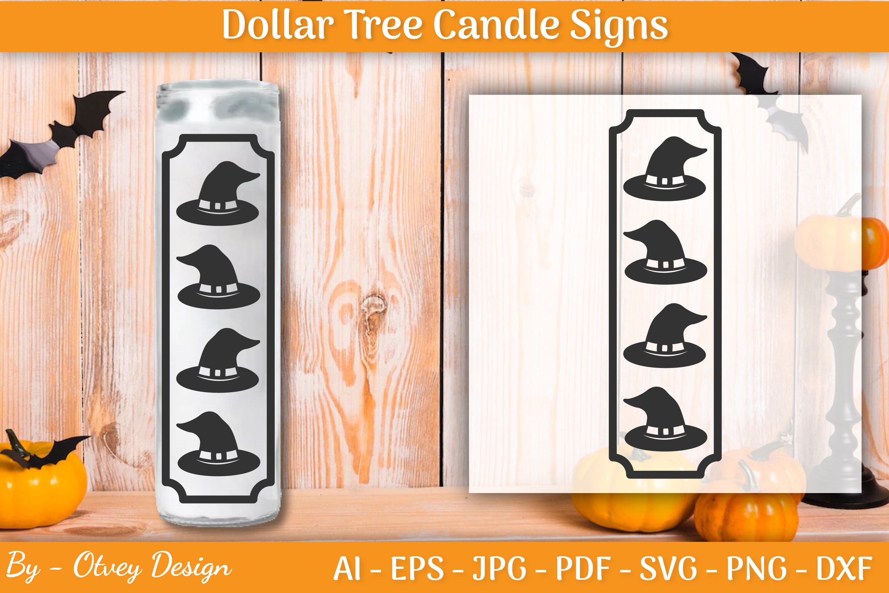 Dollar Tree Halloween Candle SVG Bundle