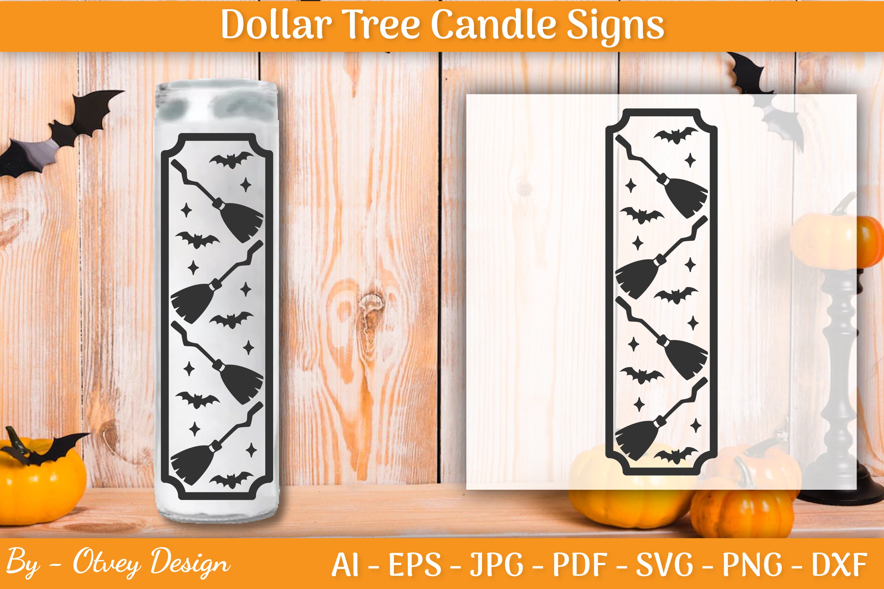 Dollar Tree Halloween Candle SVG Bundle