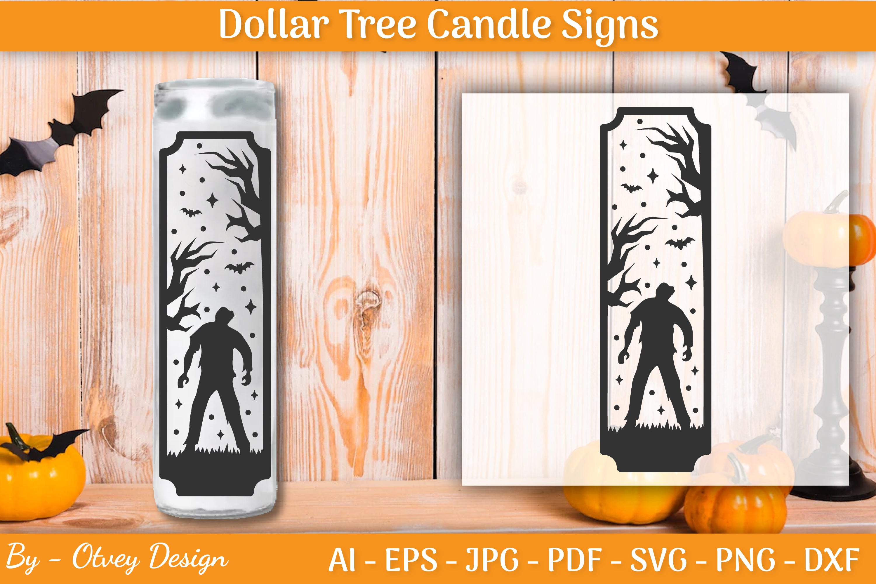 Dollar Tree Halloween Candle SVG Bundle